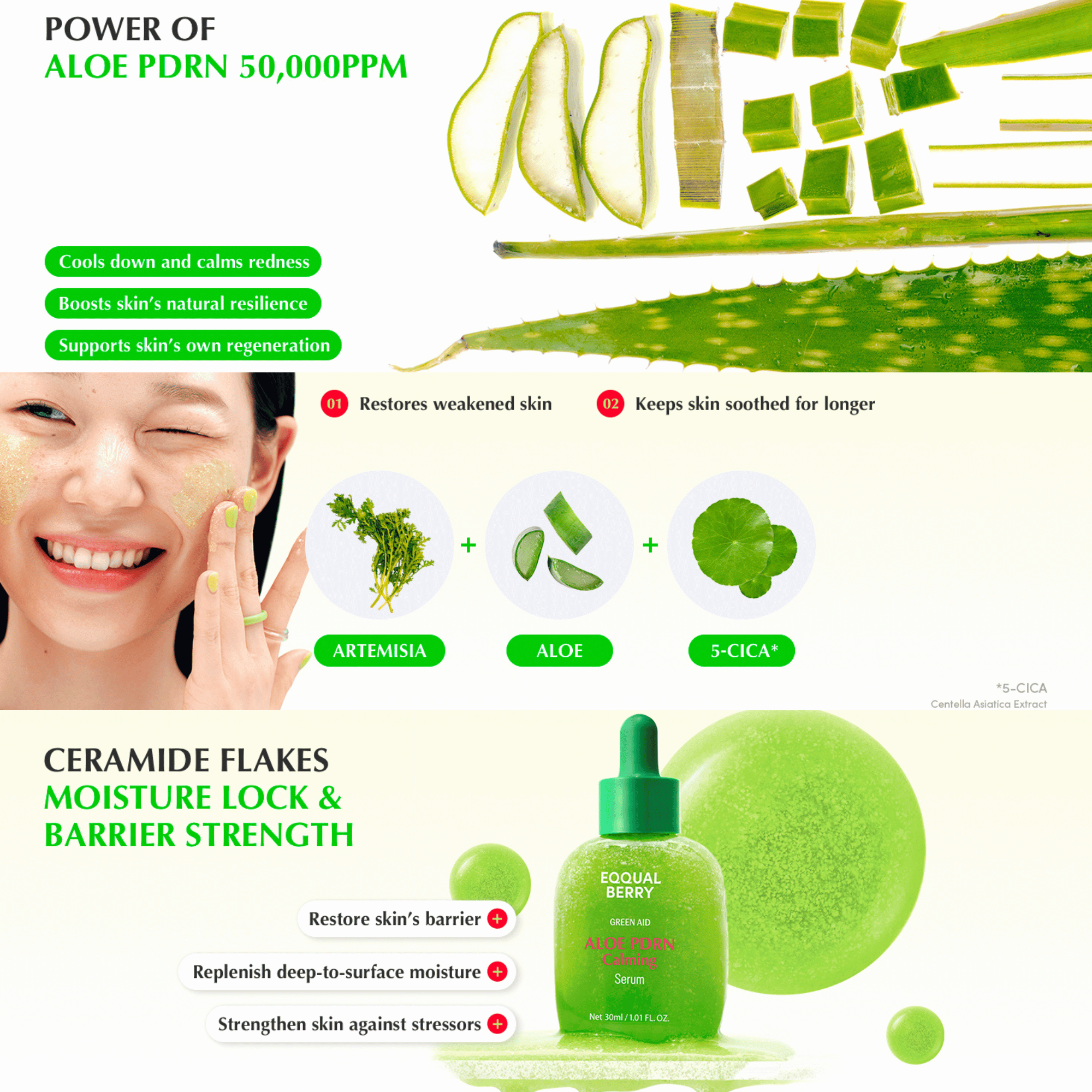 EQQUALBERRY Aloe PDRN Calming Serum 30ml