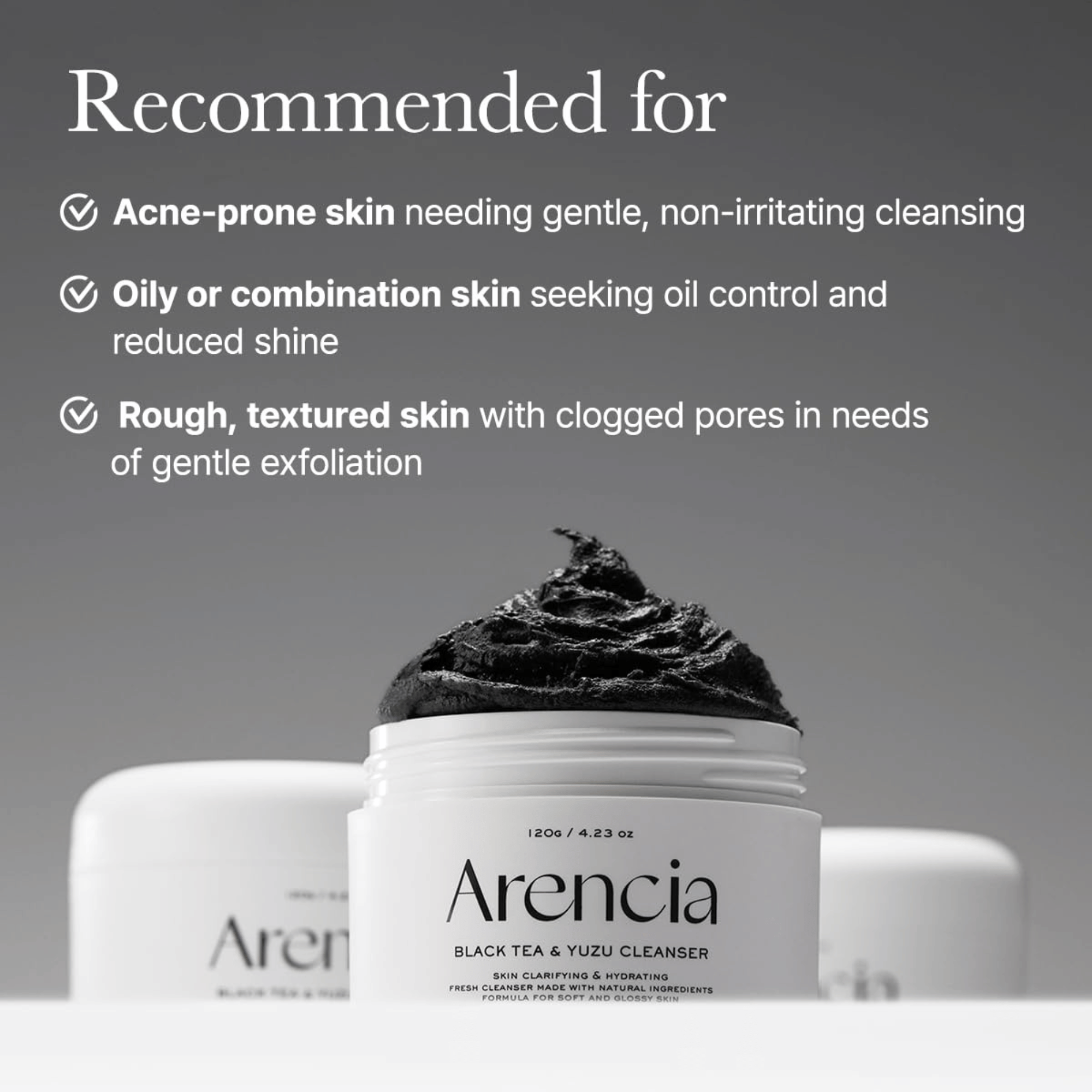 Arencia Black Tea Rice Mochi Cleanser - cosmadic