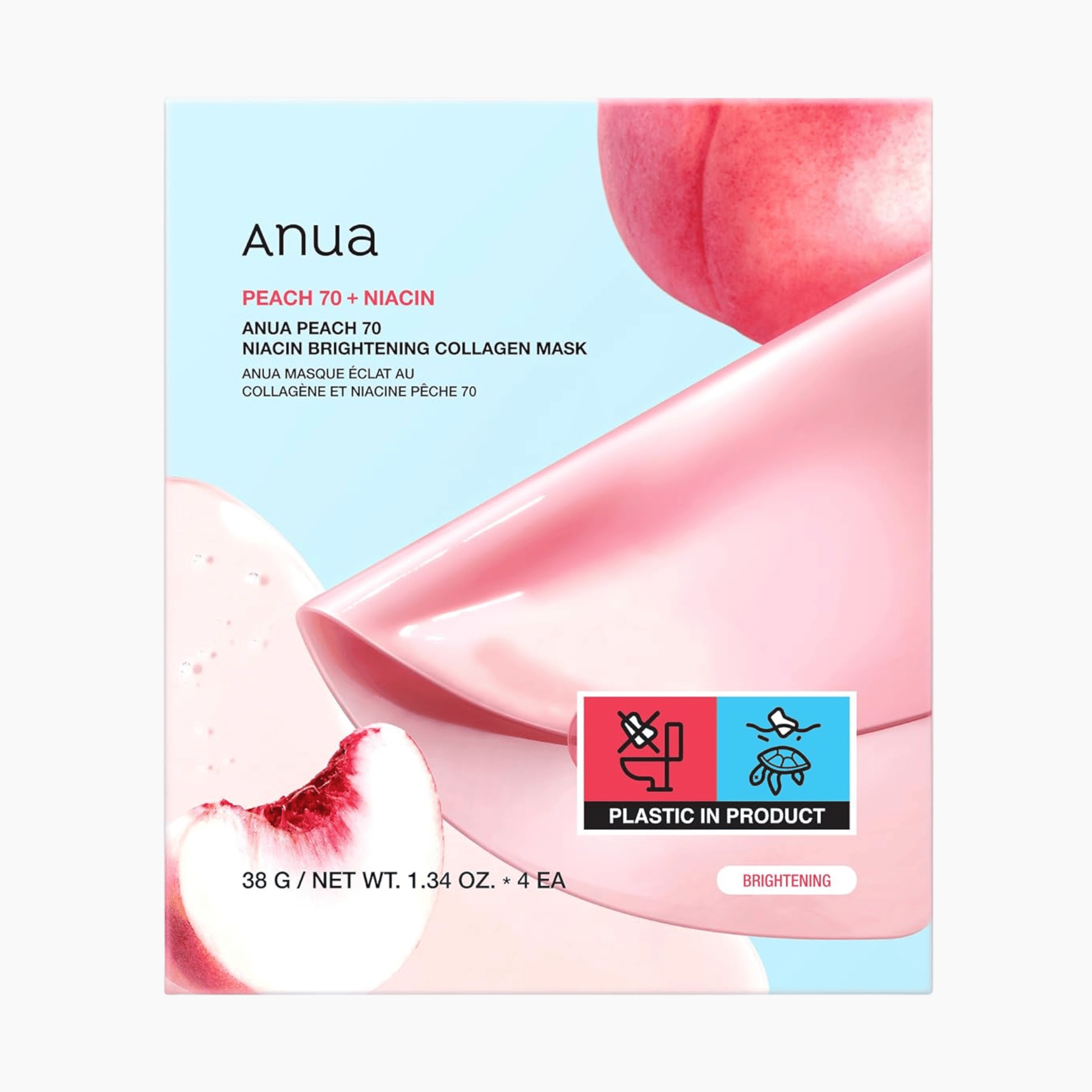Anua Peach 70 Niacin Brightening Collagen Mask 1 Stück - cosmadic