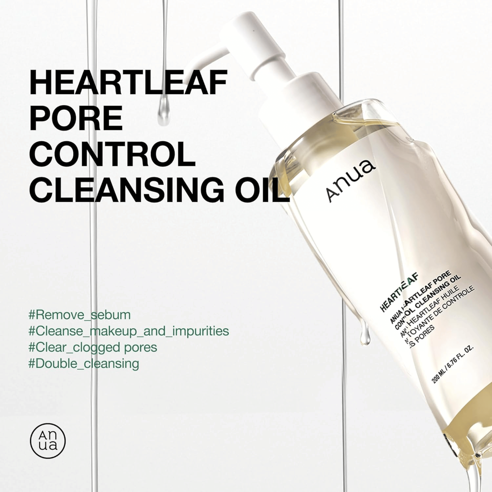 Anua Heartleaf Pore Control Cleansing Oil 200ml - cosmadic