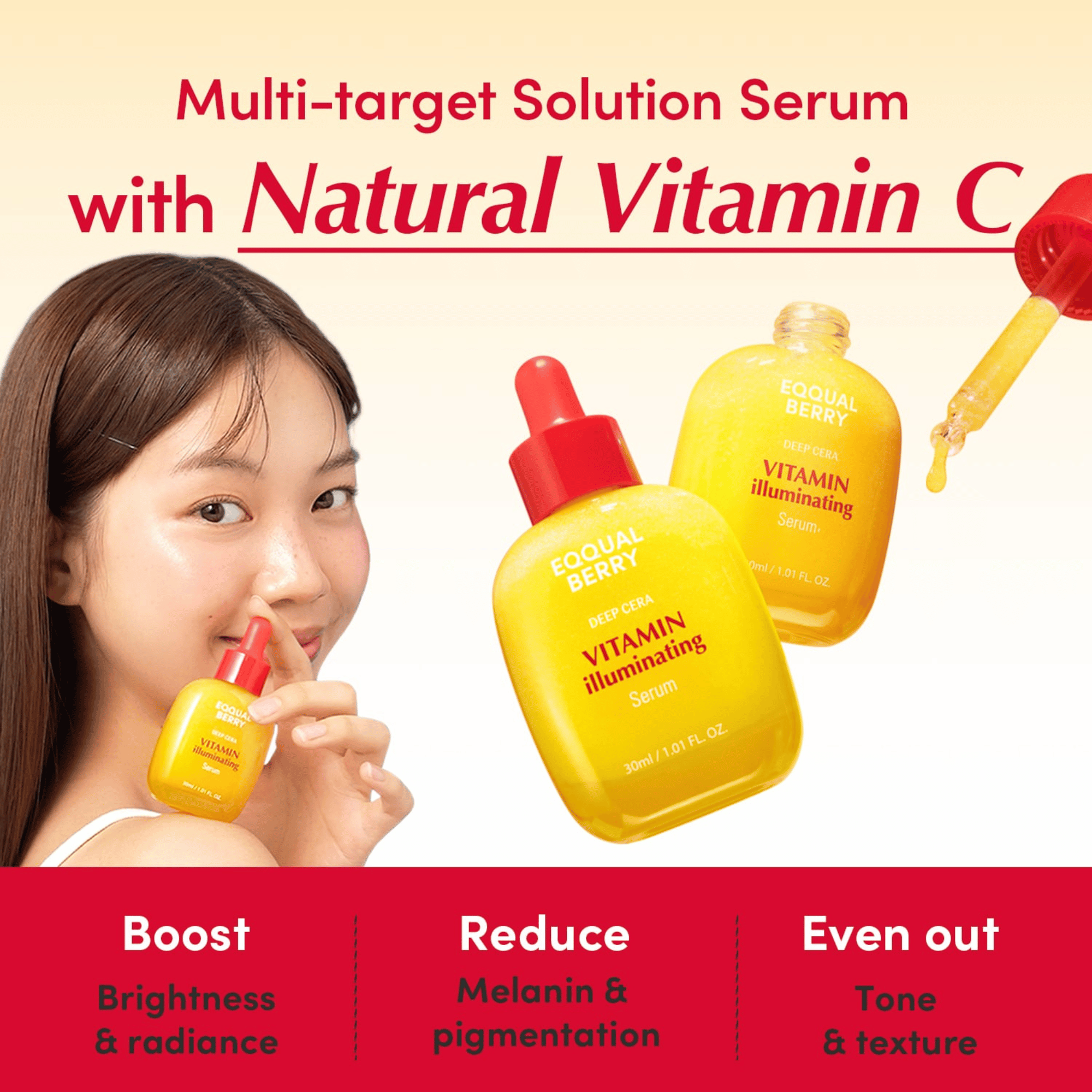 EQQUALBERRY Vitamin Illuminating Serum 30ml - cosmadic