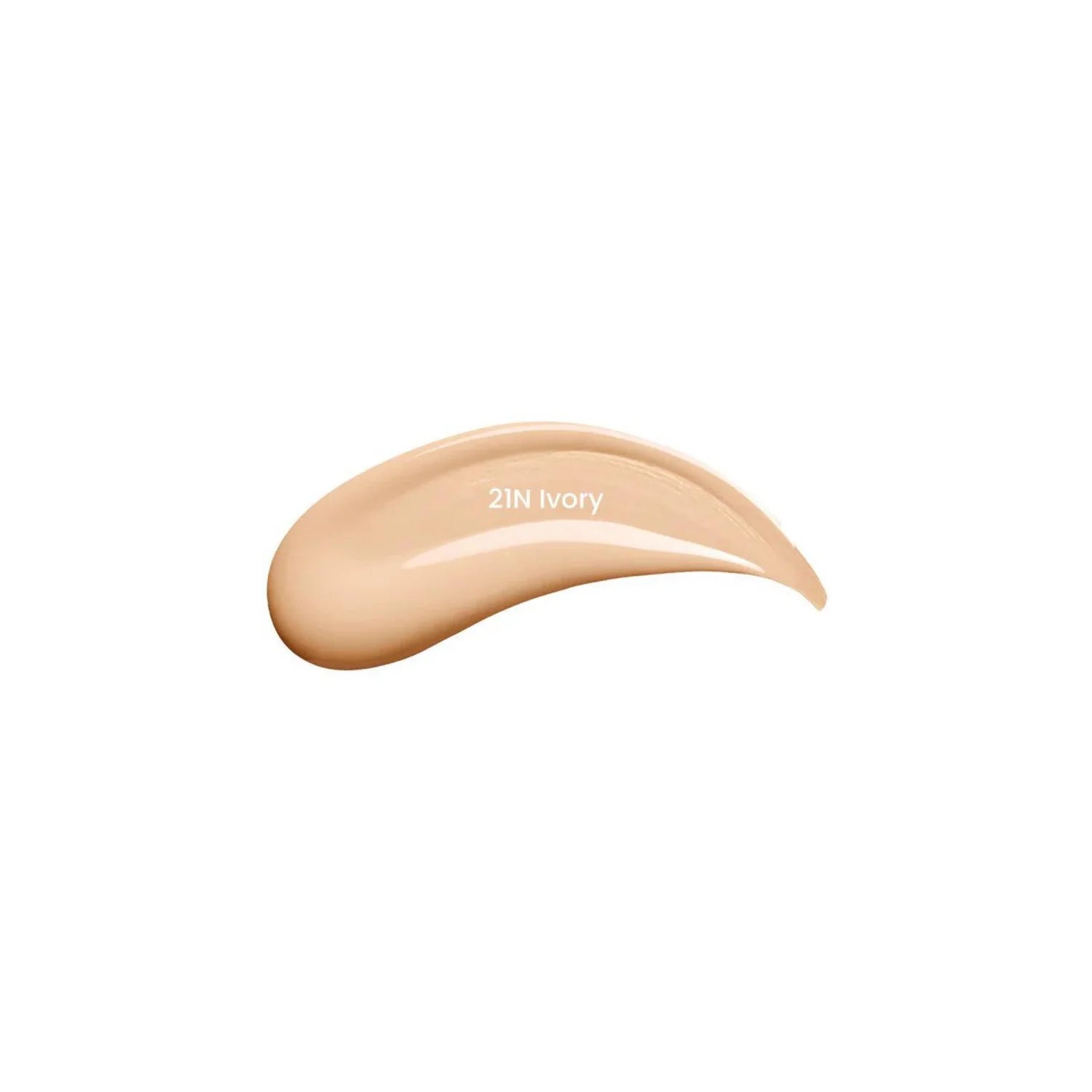 Farbprobe der Nuance 21N Ivory aus der TIRTIR Cushion Mini Foundation auf weißem Hintergrund