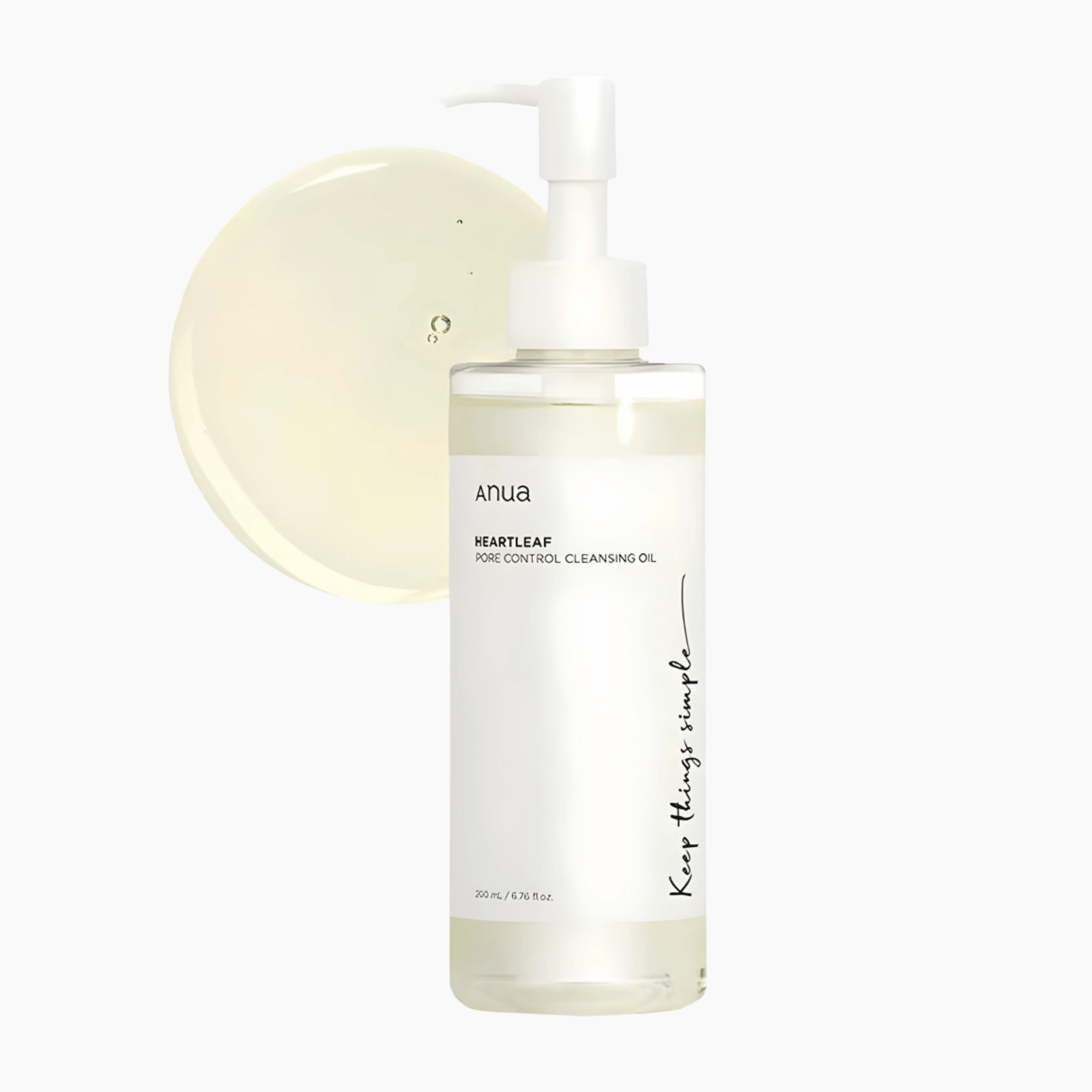 Anua Heartleaf Pore Control Cleansing Oil 200ml mit Textur – porentiefe Reinigung mit Heartleaf-Extrakten