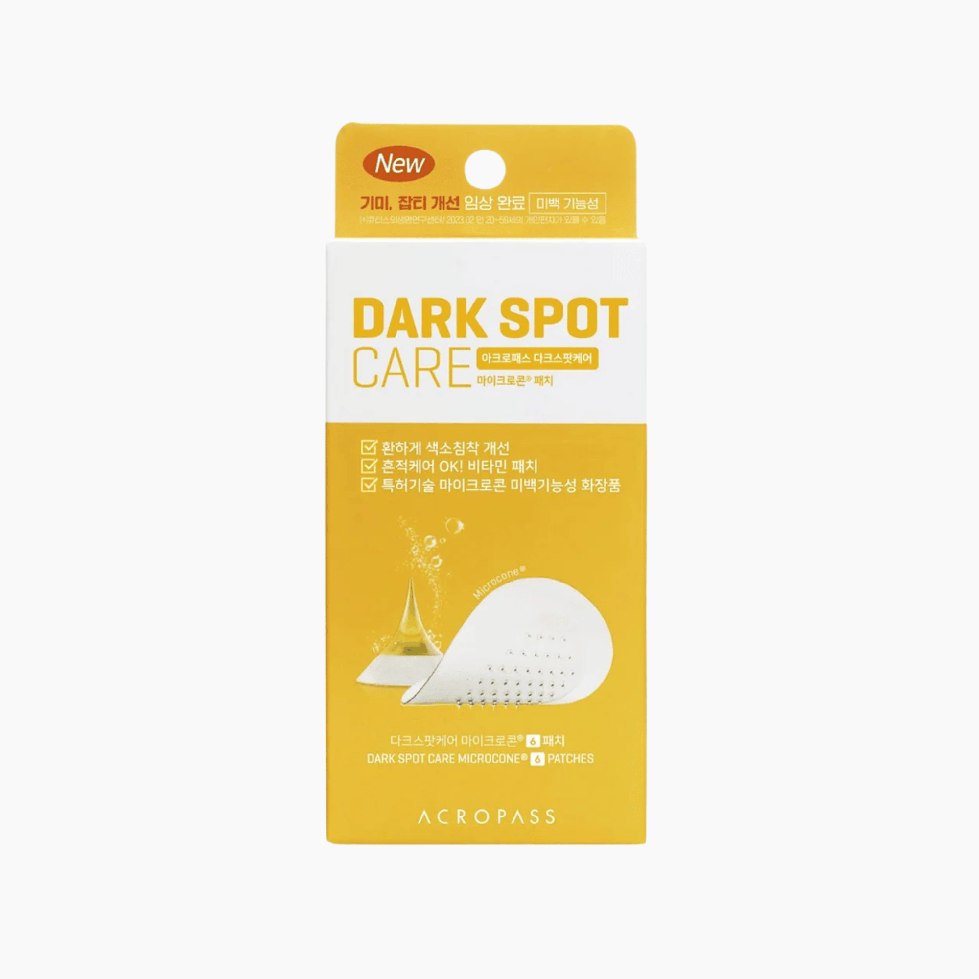 Acropass Dark Spot Care 6 Stück – Vitamin-Patch mit Mikronadeln zur gezielten Behandlung von Pigmentflecken