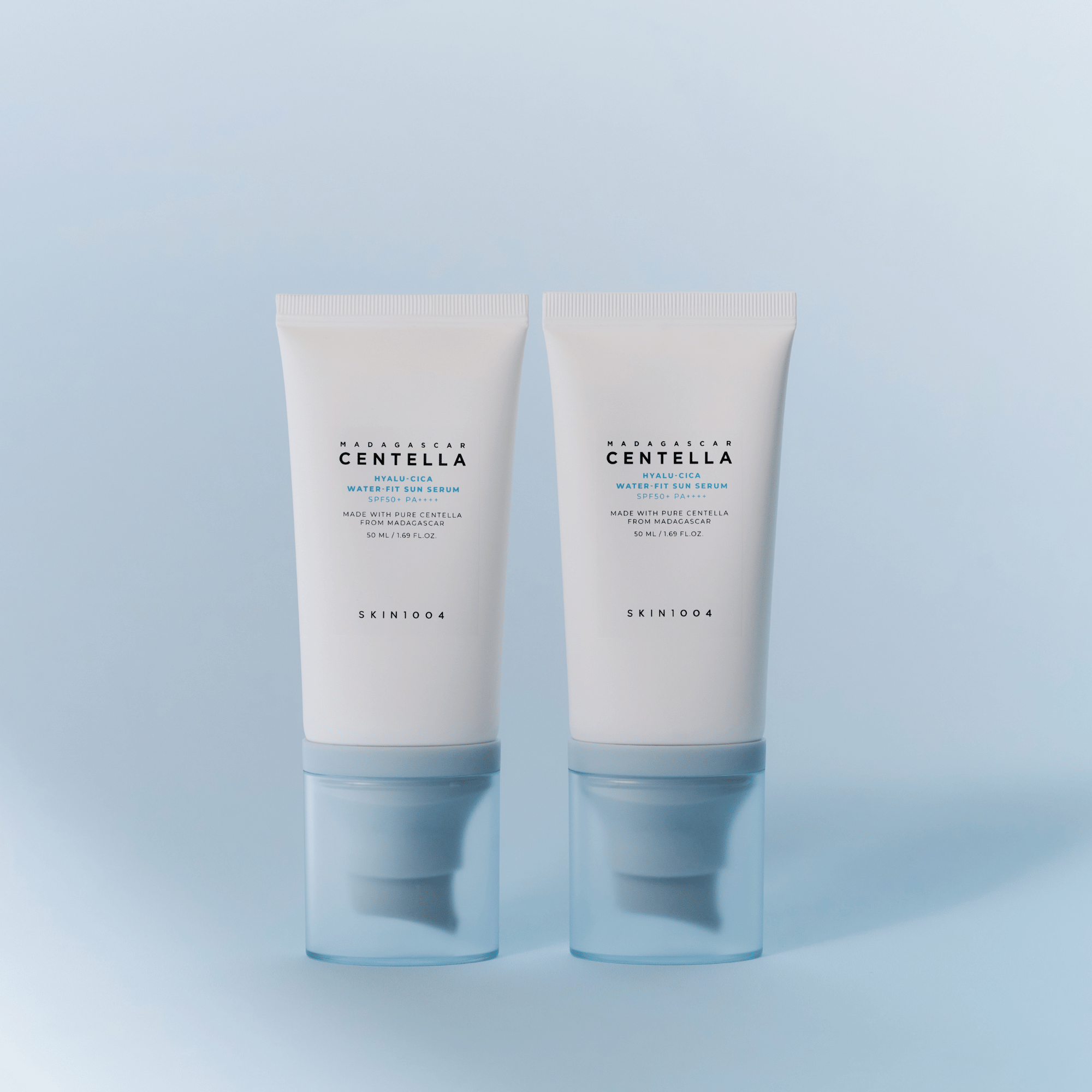 Skin1004 Set Madagascar Centella Hyalu Cica Water Fit Sun Serum 2x 50ml