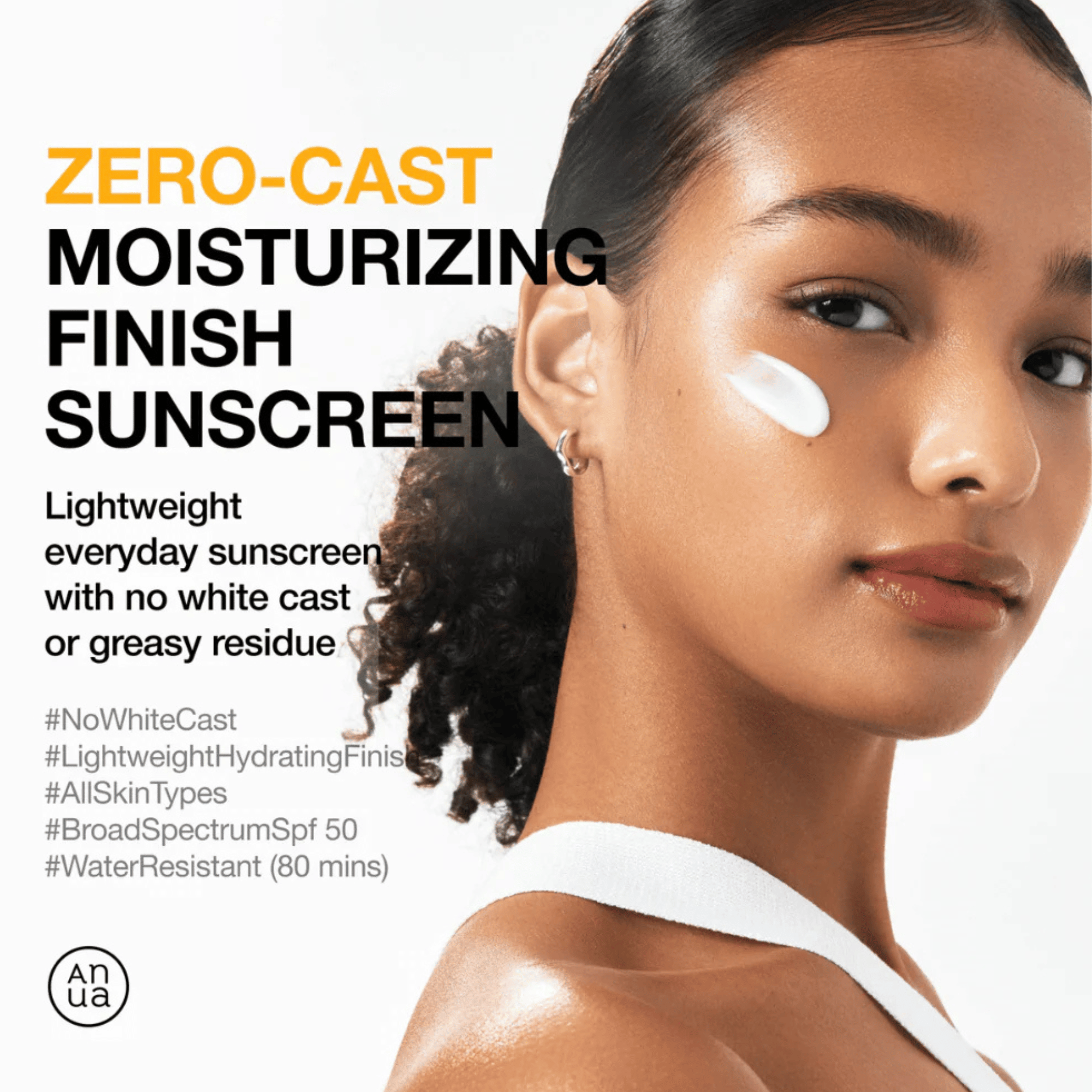 Anua Zero-Cast Moisturizing Finish Sunscreen 50ml