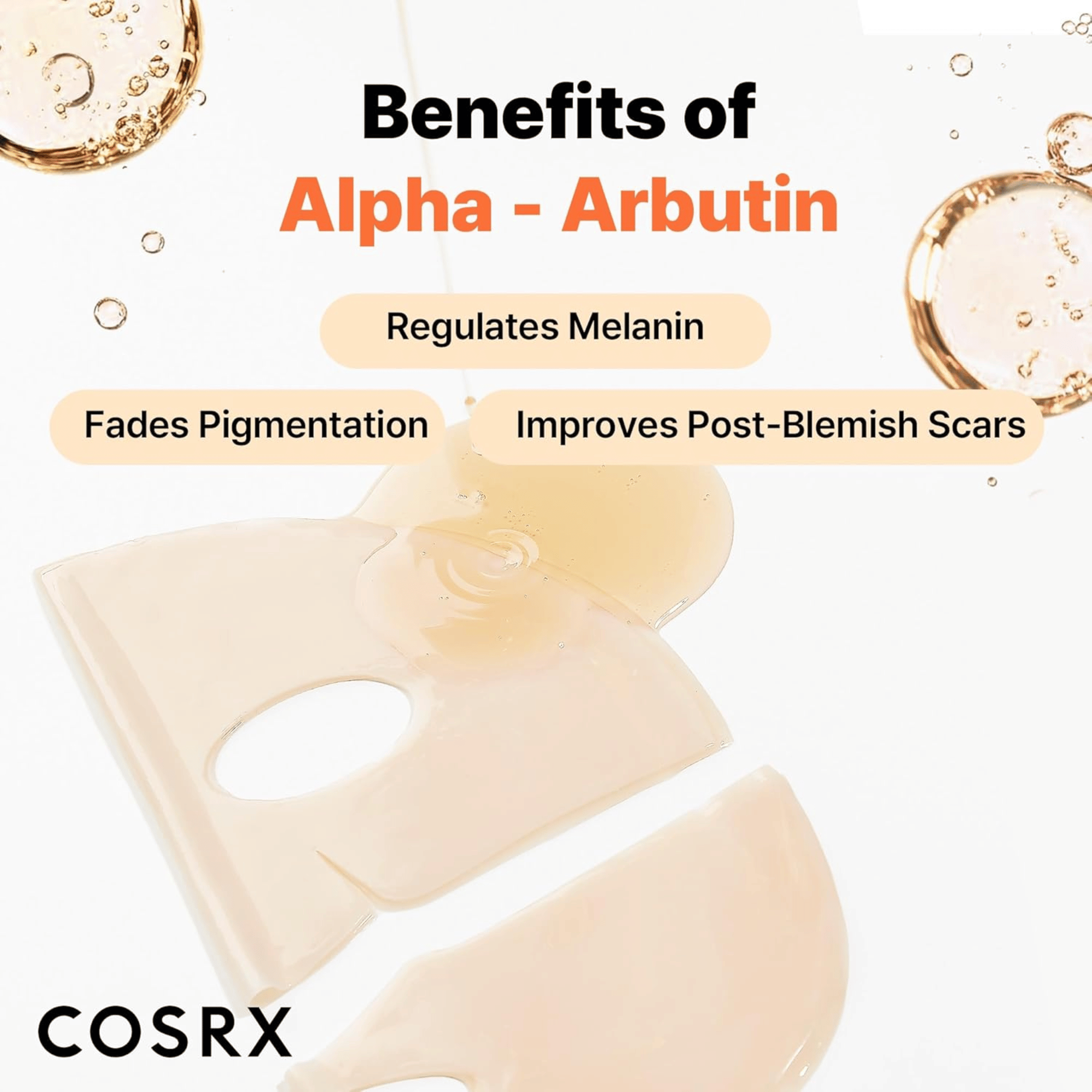 COSRX The Alpha-Arbutin Discoloration Care Hydrogel Mask 3 Stück