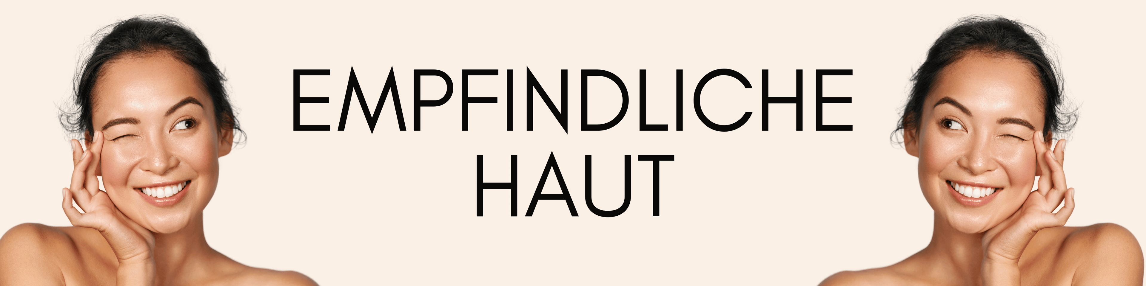 Empfindliche Haut Banner