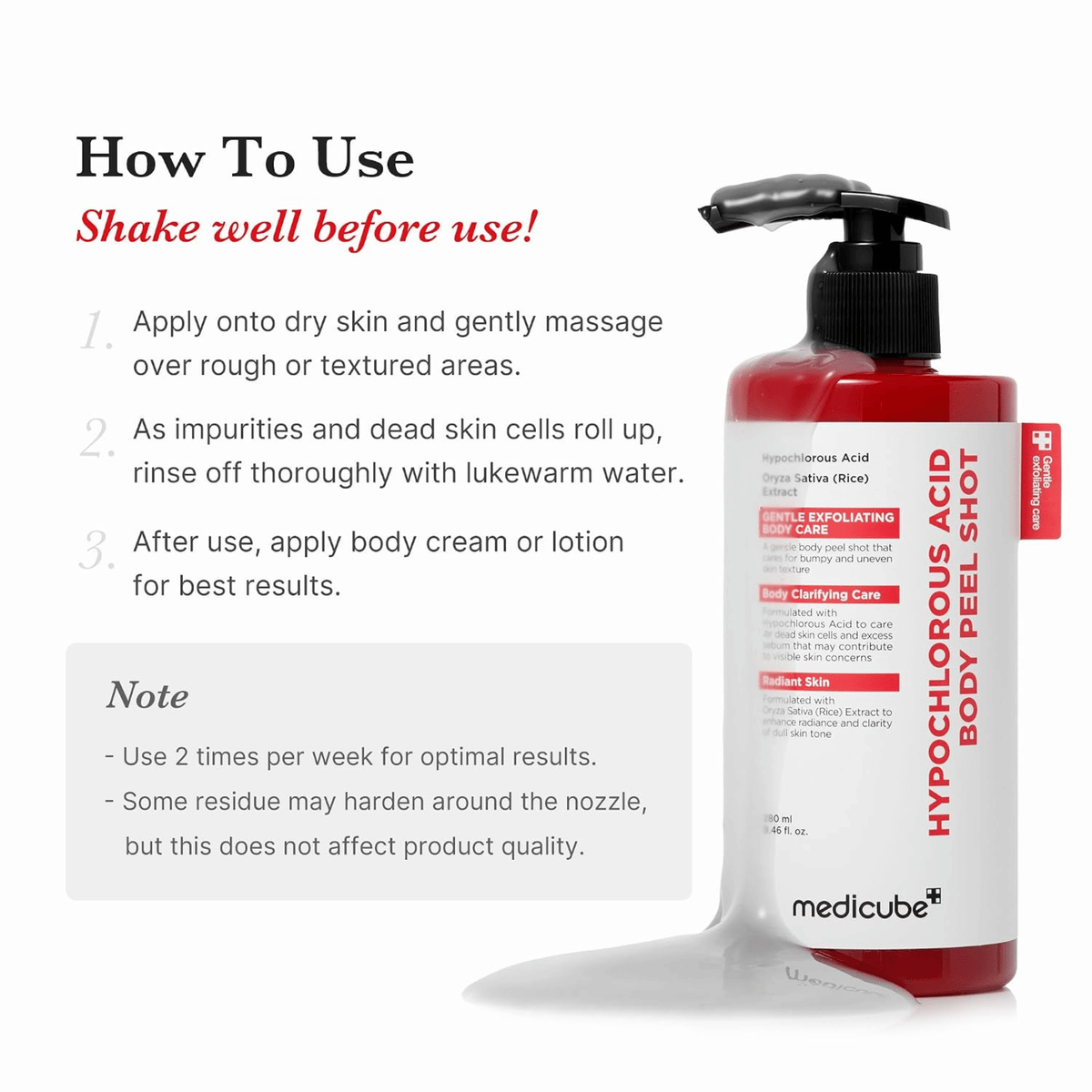 Medicube Hypochlorous Acid Body Peel Shot 280ml