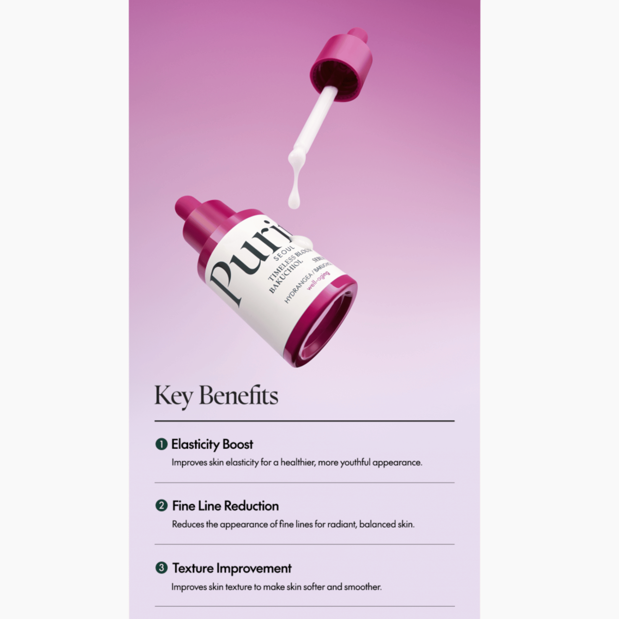 Purito Timeless Bloom Bakuchiol Serum 30ml - cosmadic