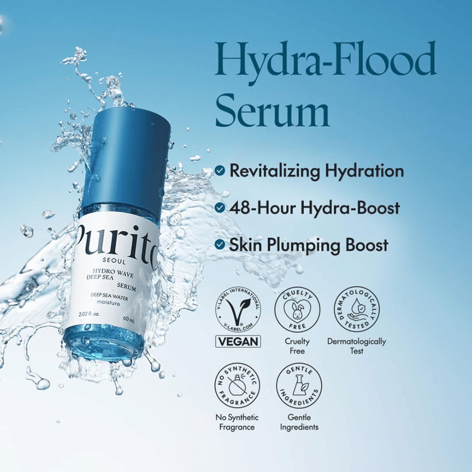 Purito Hydro Wave Deep Sea Serum 60ml - cosmadic