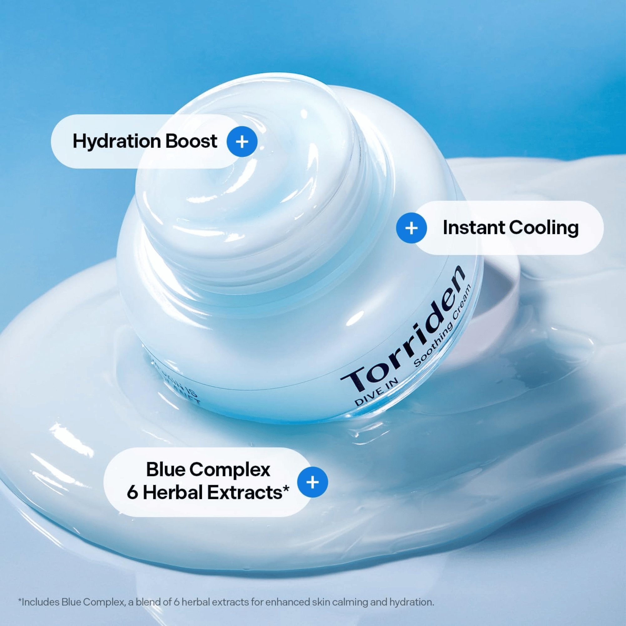 Torriden DIVE-IN Low Molecular Hyaluronic Acid Soothing Cream 100ml - cosmadic