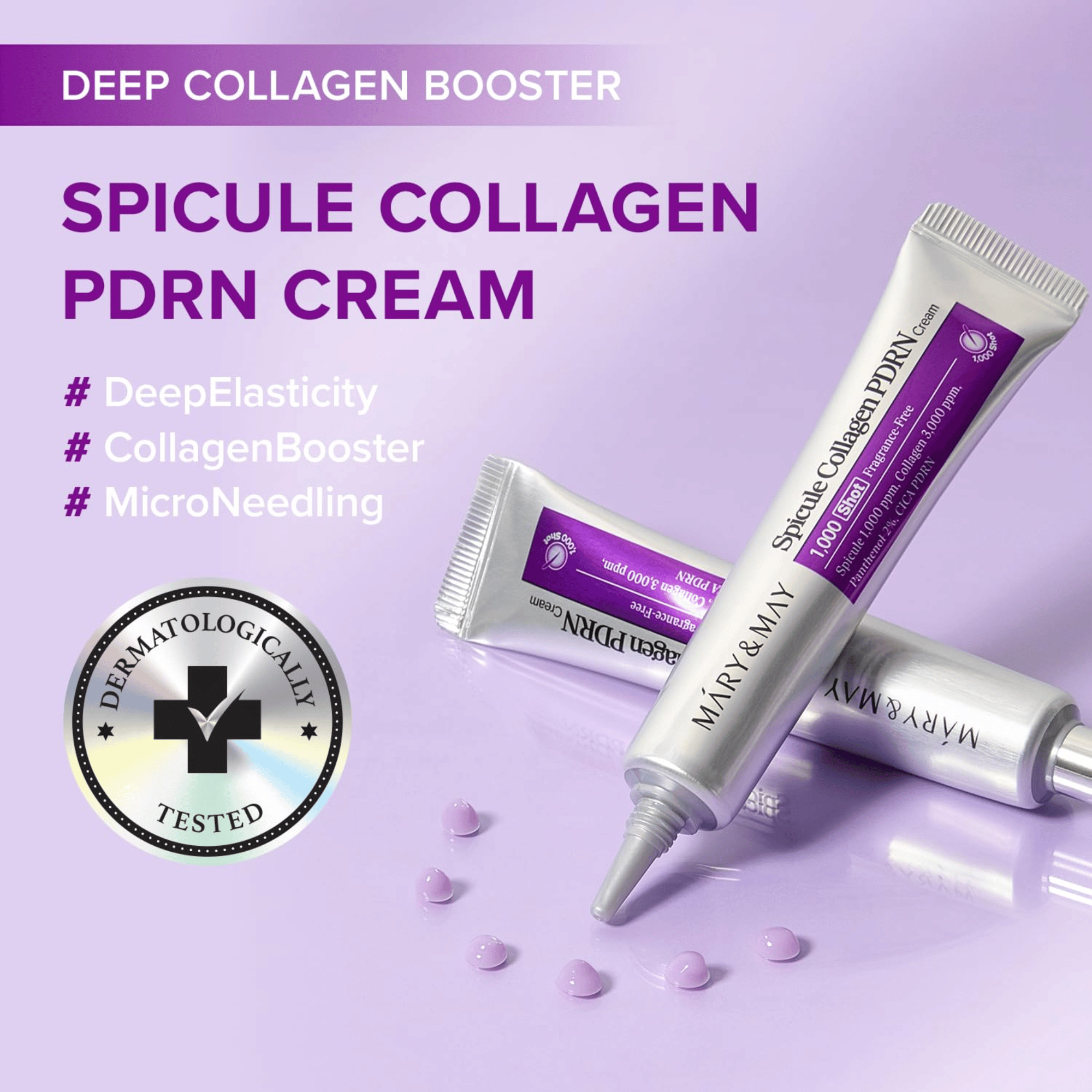 MARY & MAY Spicule Collagen PDRN Cream 15g - cosmadic