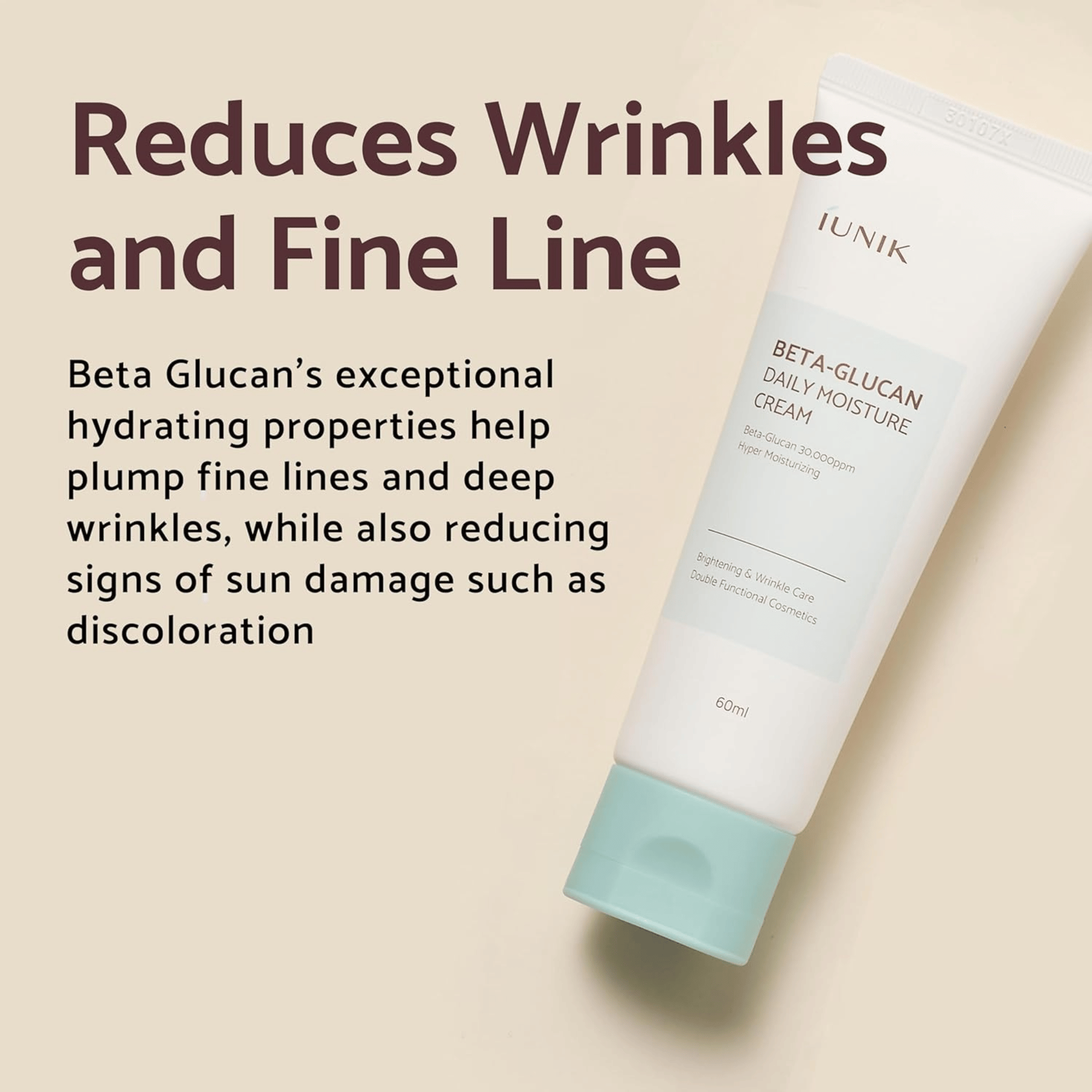 iUNIK Beta-Glucan Daily Moisture Cream 60ml - cosmadic