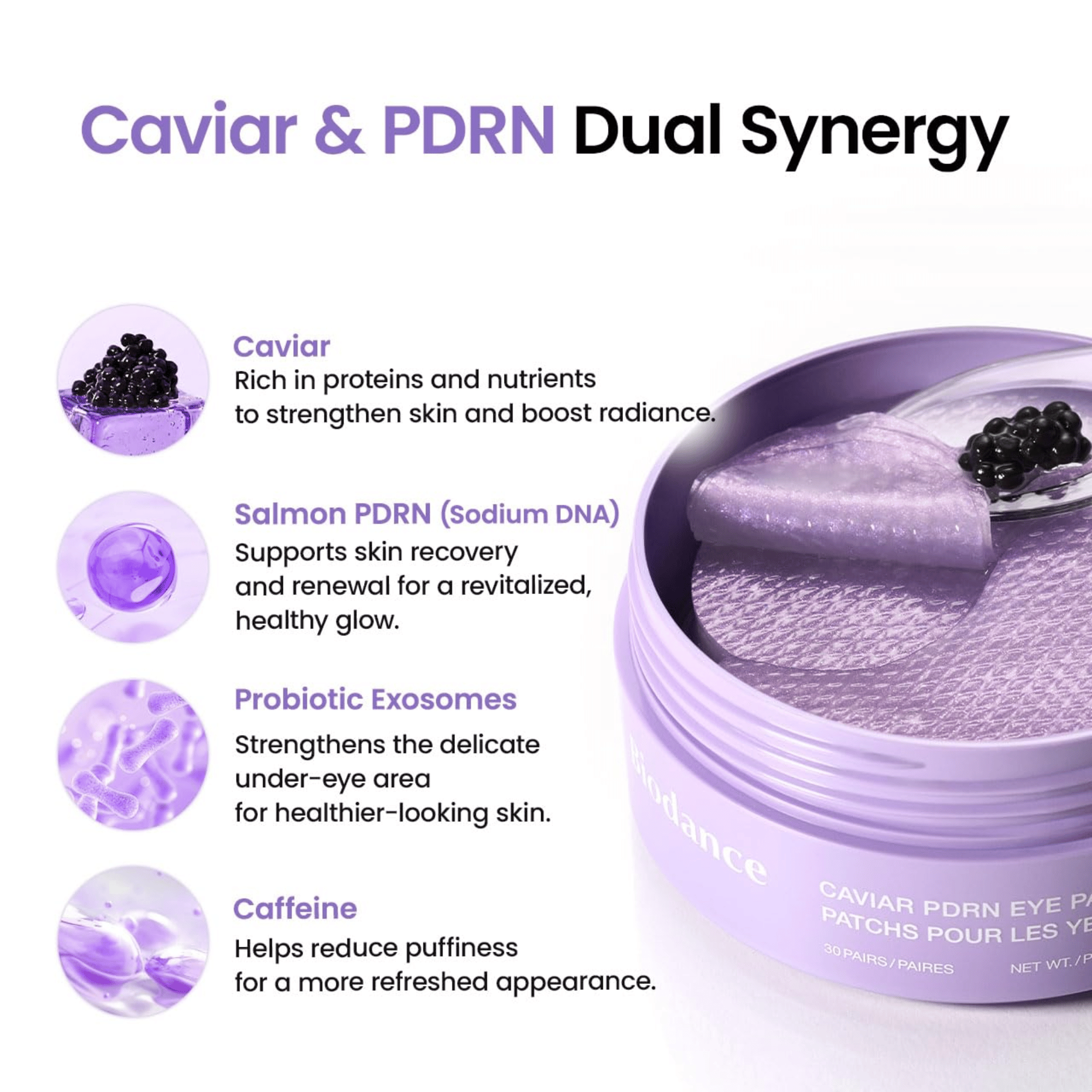 Biodance Caviar PDRN Eye Patches 30 Stk - cosmadic