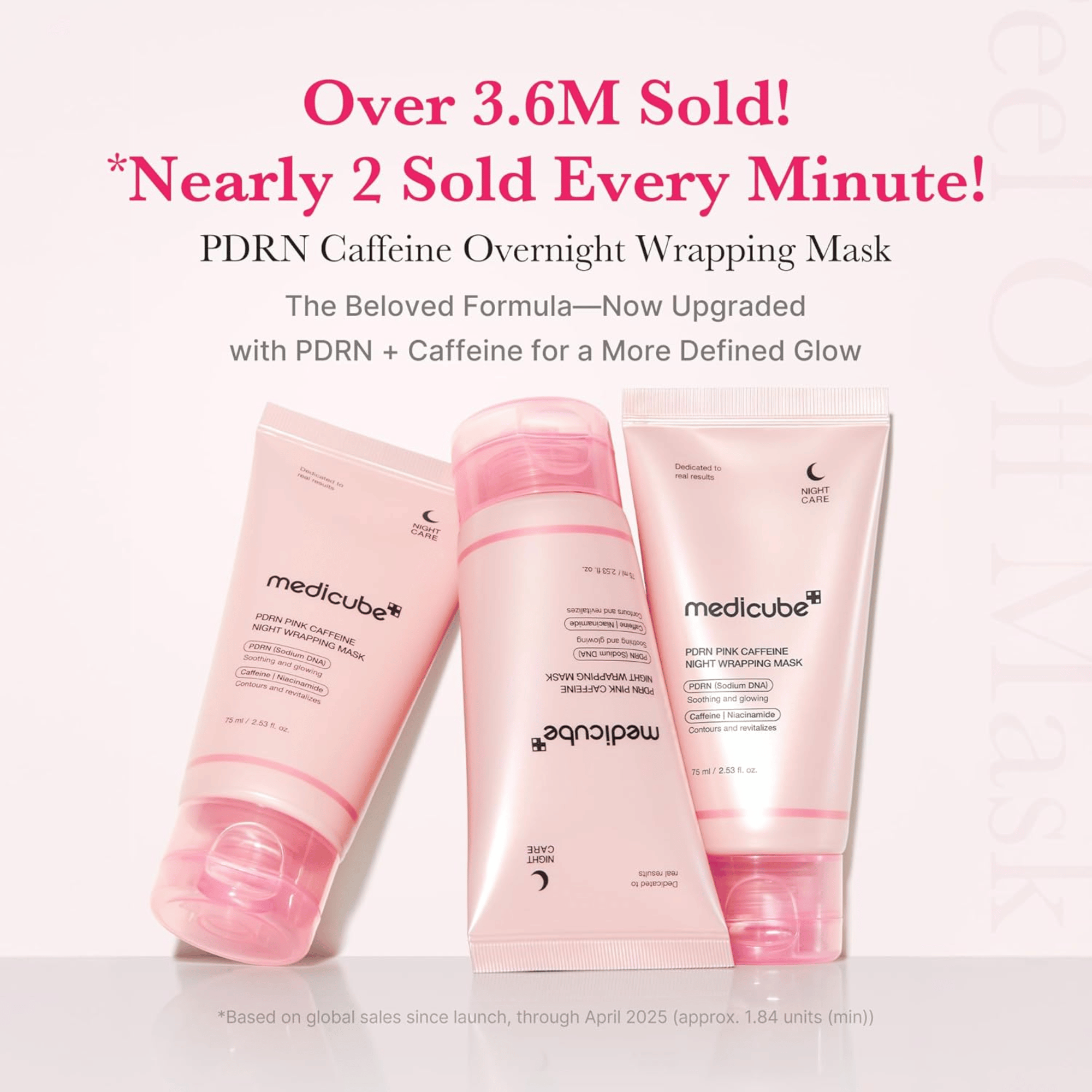 Medicube PDRN Pink Caffeine Night Wrapping Mask 75ml - cosmadic