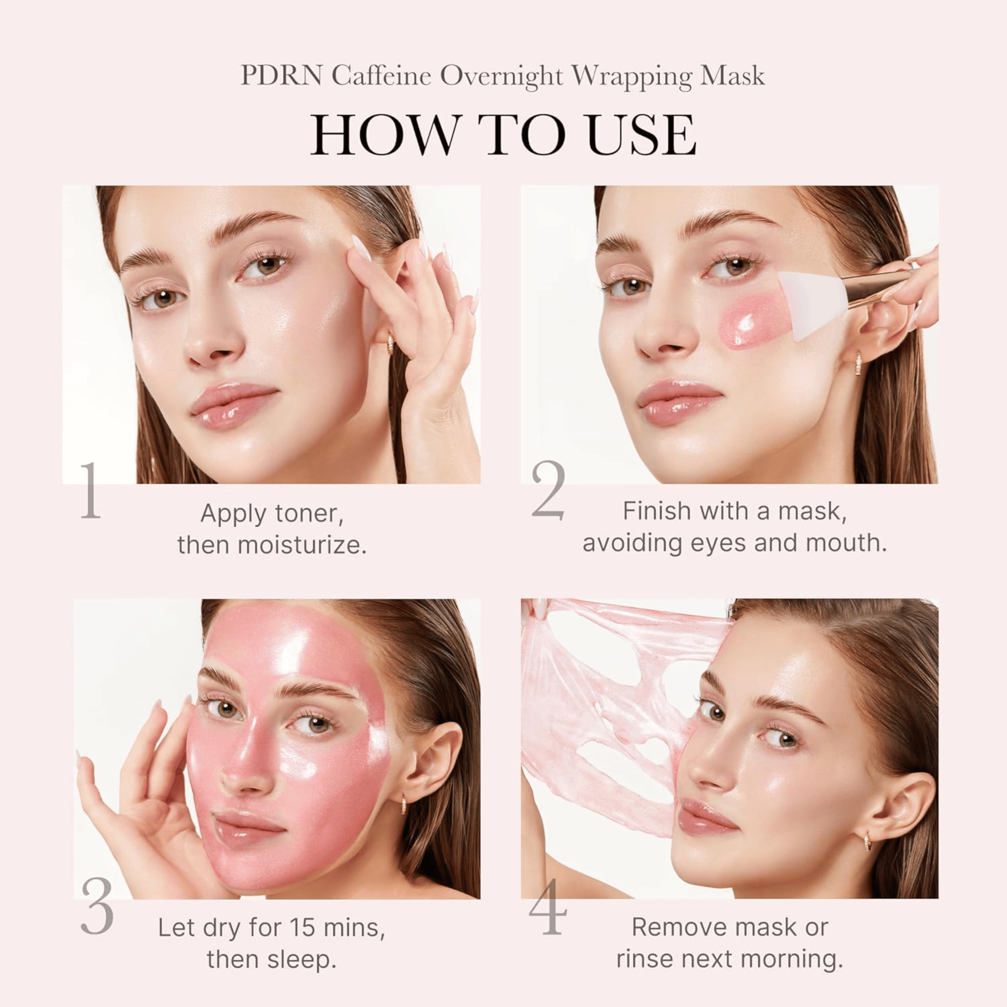 Medicube PDRN Pink Caffeine Night Wrapping Mask 75ml - cosmadic