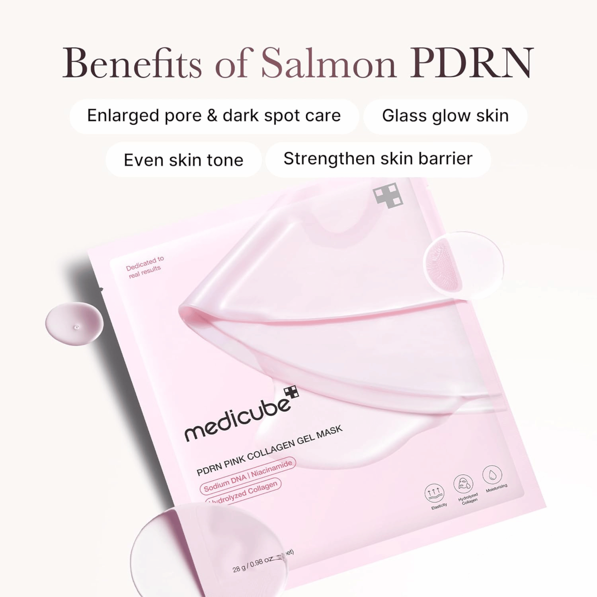 MEDICUBE PDRN Pink Collagen Gel Mask 1x - cosmadic