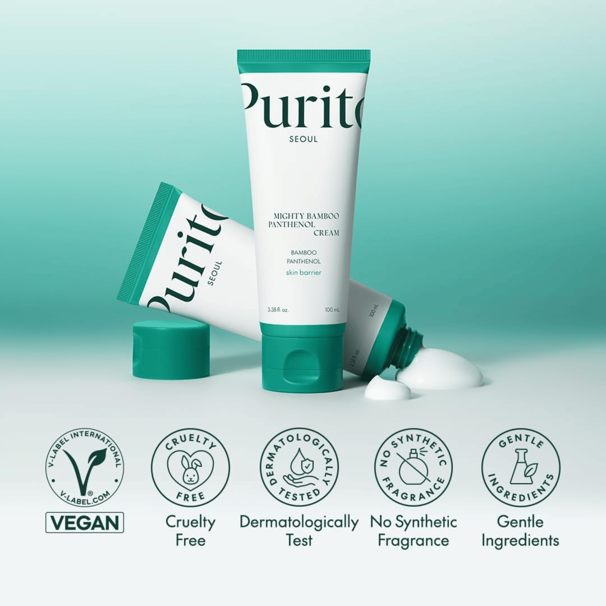 Purito Mighty Bamboo Panthenol Cream 100ml - cosmadic