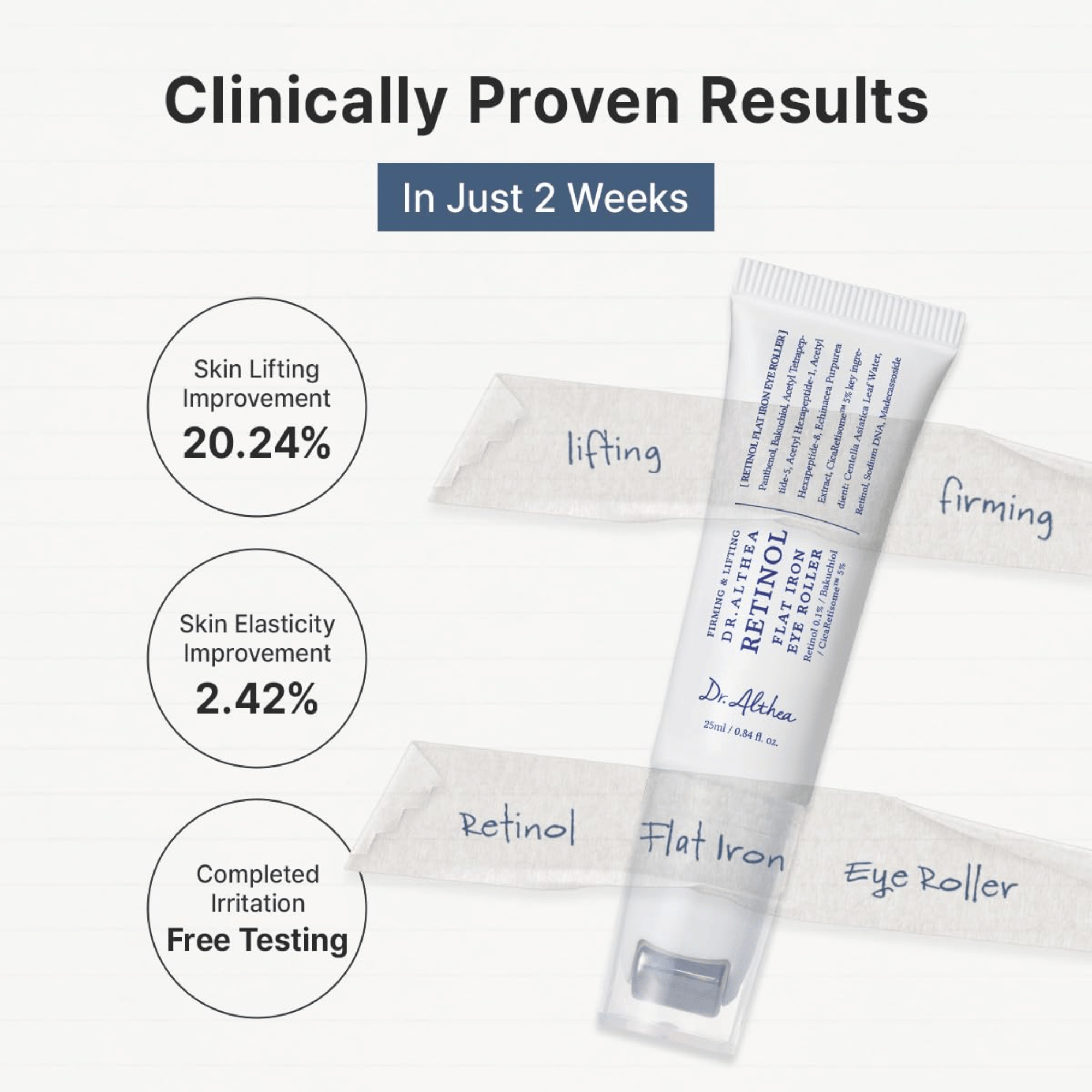Dr.Althea Retinol Flat Iron Eye Roller 25ml - cosmadic