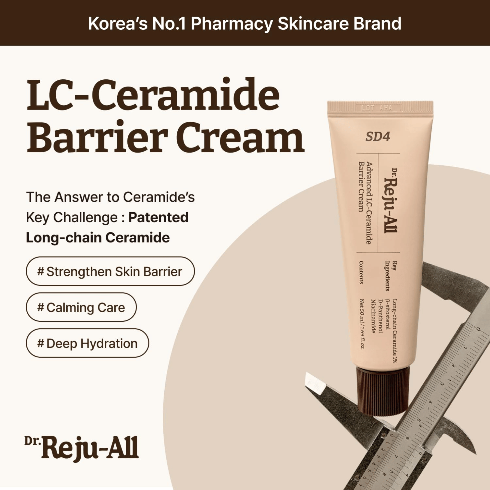 Dr. Reju-All Advanced LC-Ceramide Barrier Cream 50ml - cosmadic