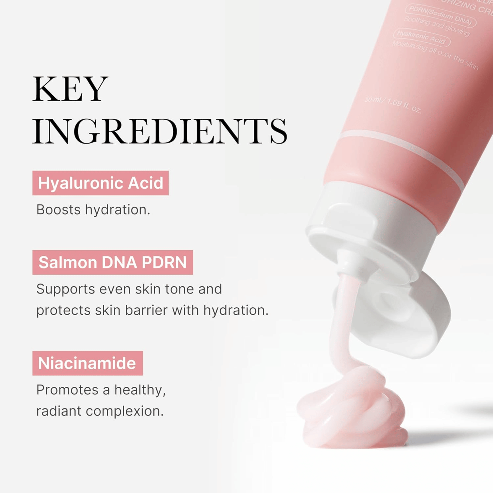Medicube PDRN Pink Hyaluronic Moisturizing Cream 50ml - cosmadic