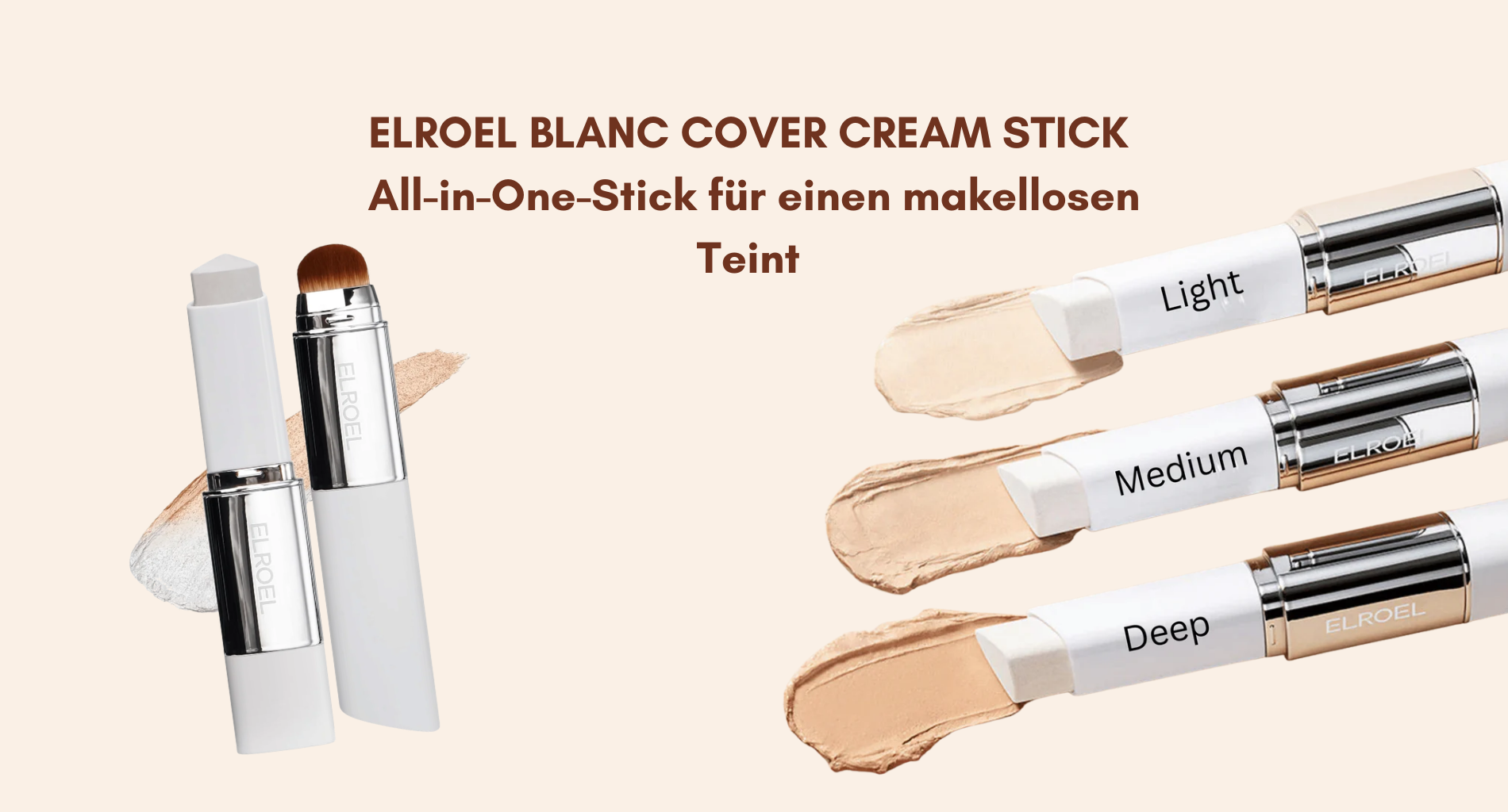 ELROEL Blanc Cover Cream Stick: Natürlich perfekter Teint – Jetzt bei