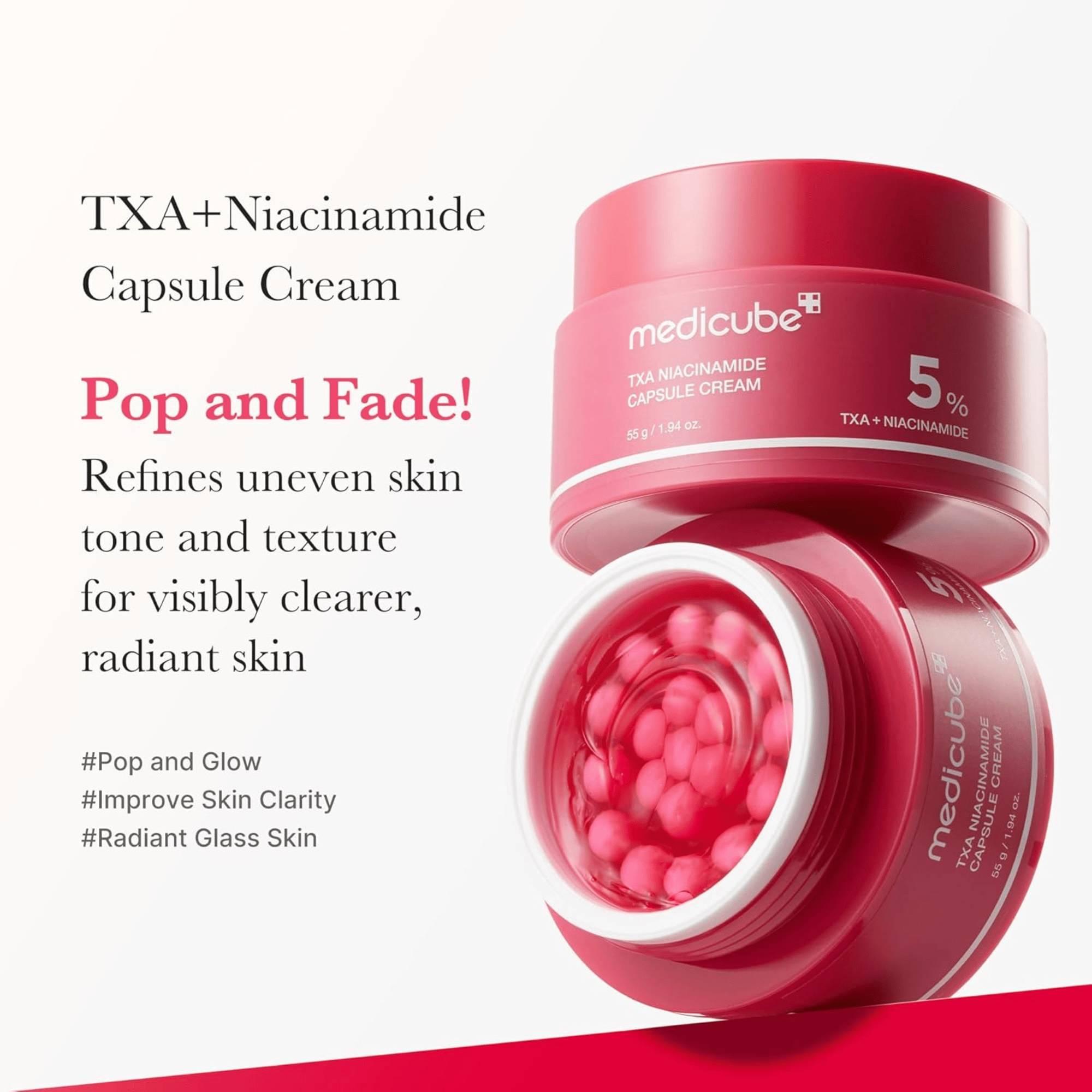 Medicube TXA Niacinamide Capsule Cream 55g - cosmadic