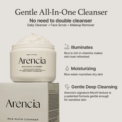 Arencia Rice Mucin Cleanser - cosmadic
