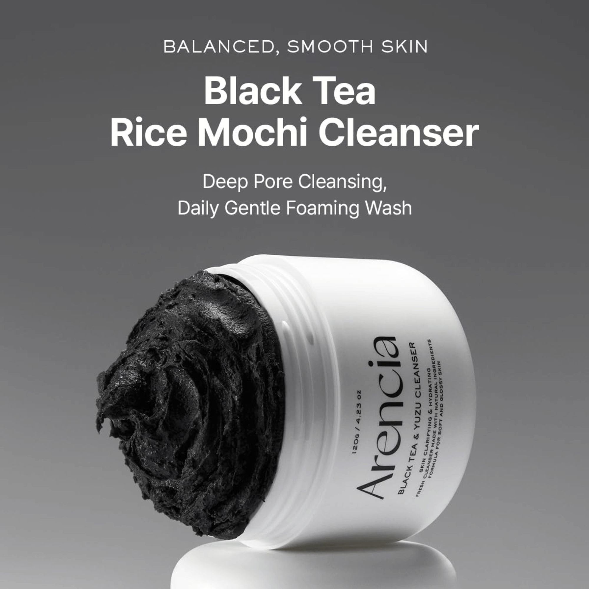 Arencia Black Tea Rice Mochi Cleanser - cosmadic