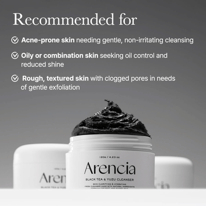 Arencia Black Tea Rice Mochi Cleanser - cosmadic