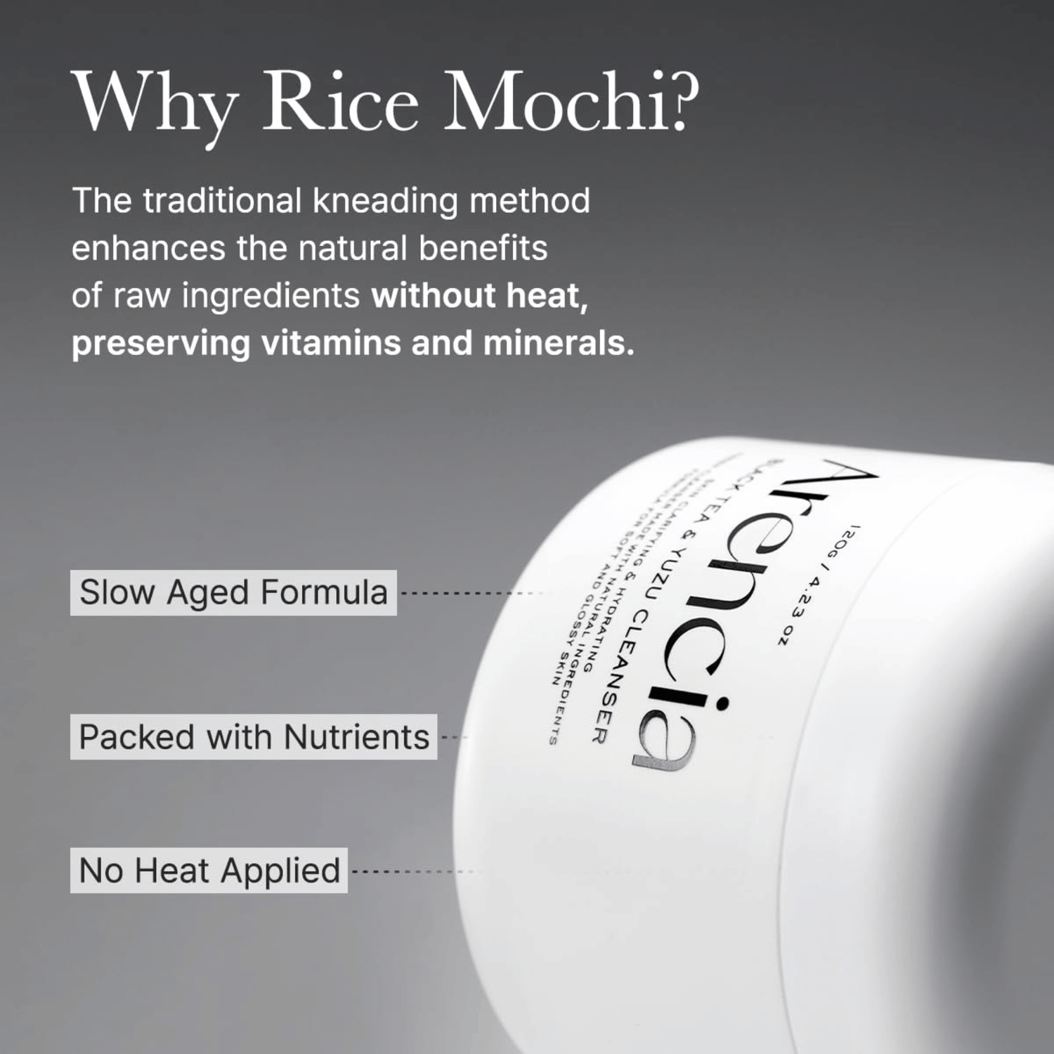 Arencia Black Tea Rice Mochi Cleanser - cosmadic