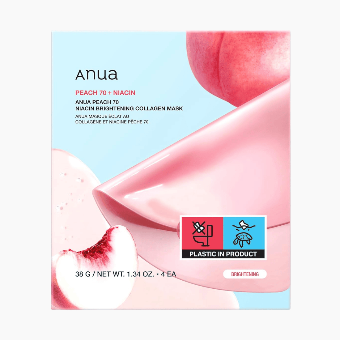 Anua Peach 70 Niacin Brightening Collagen Mask 1 Stück - cosmadic