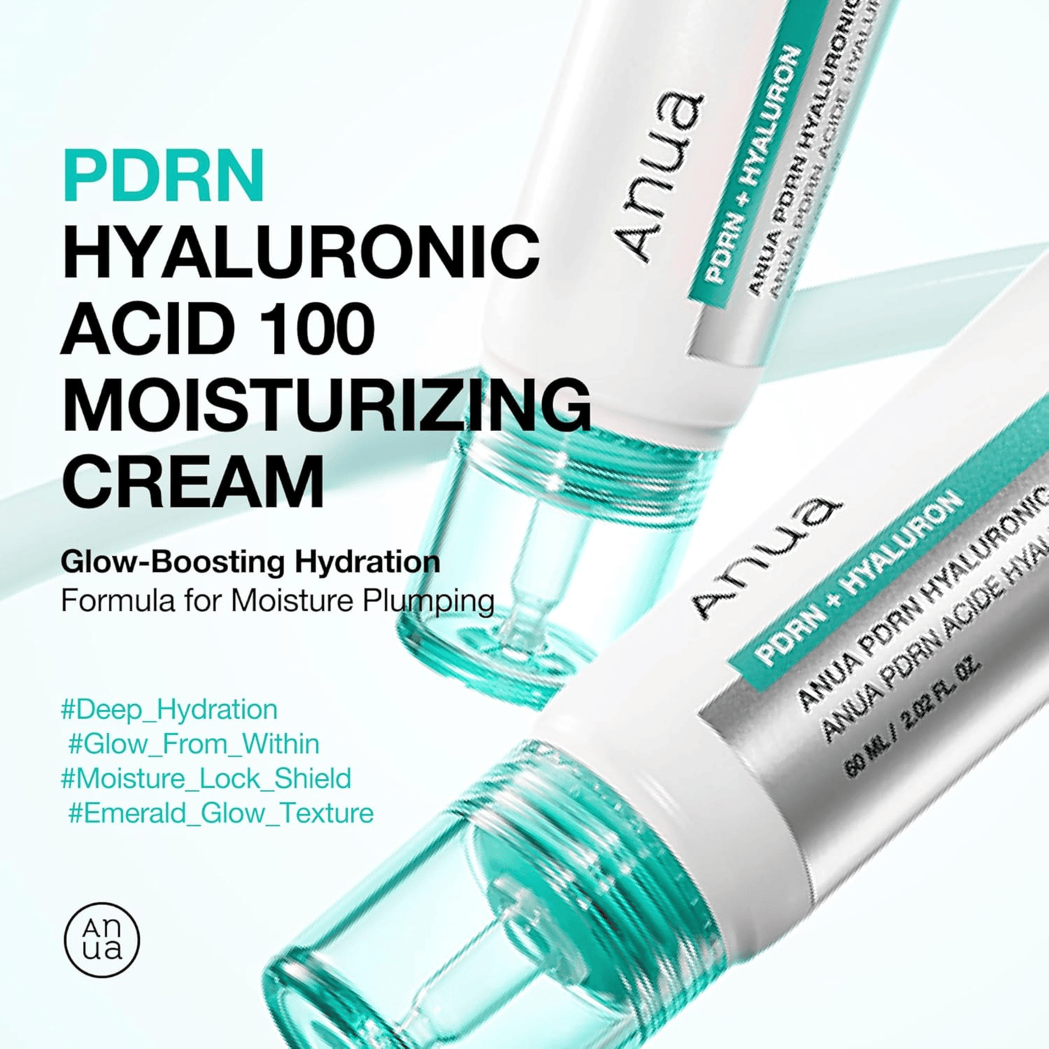 Anua PDRN Hyaluronic Acid 100 Moisturizing Cream 60ml - cosmadic