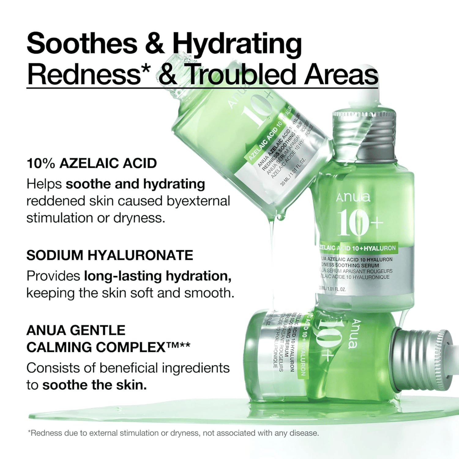 Anua Azelaic Acid 10+ Hyaluron Redness Soothing Serum 30ml - cosmadic
