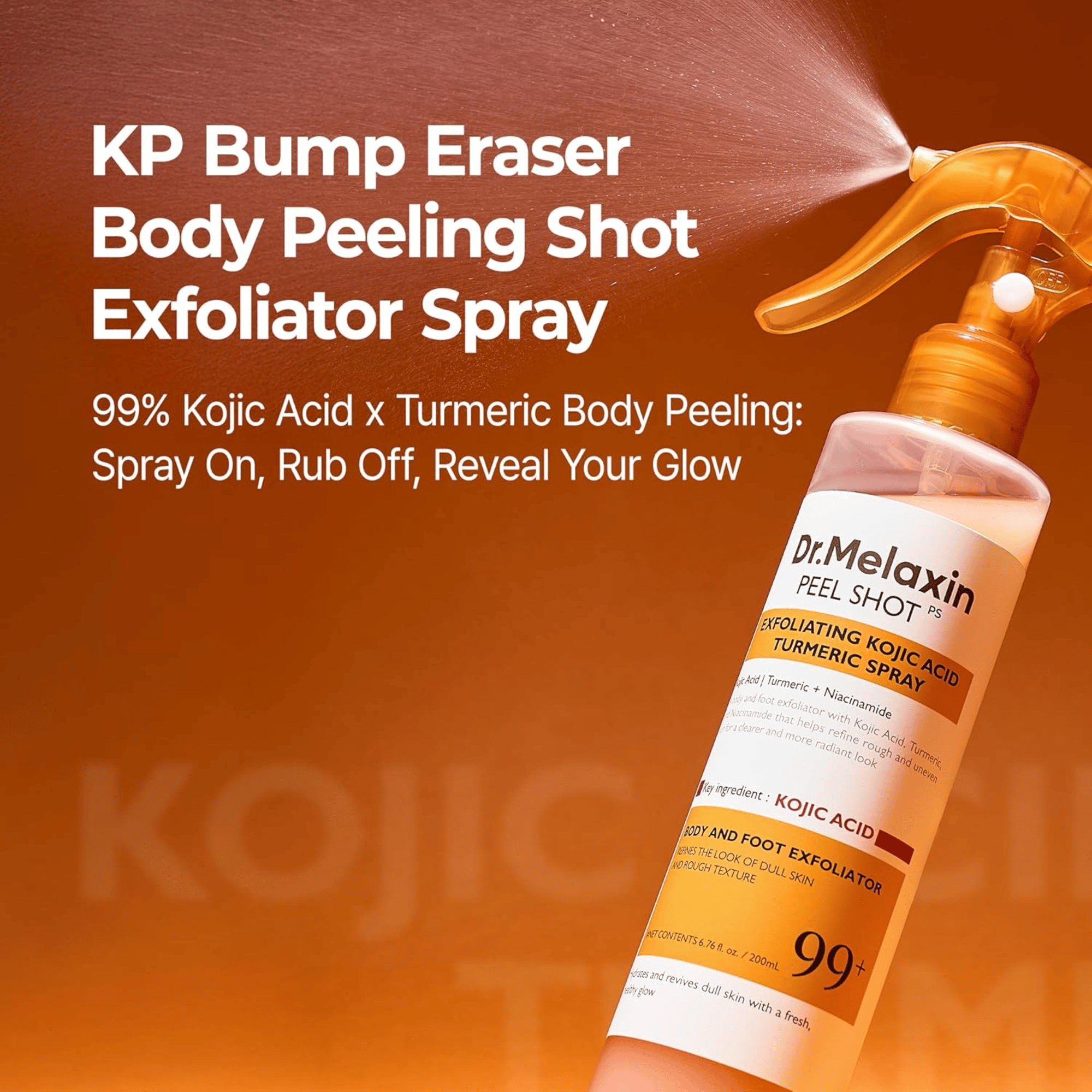 Dr.Melaxin Peel Shot Exfoliating Kojic Acid Turmeric Spray 200ml - cosmadic