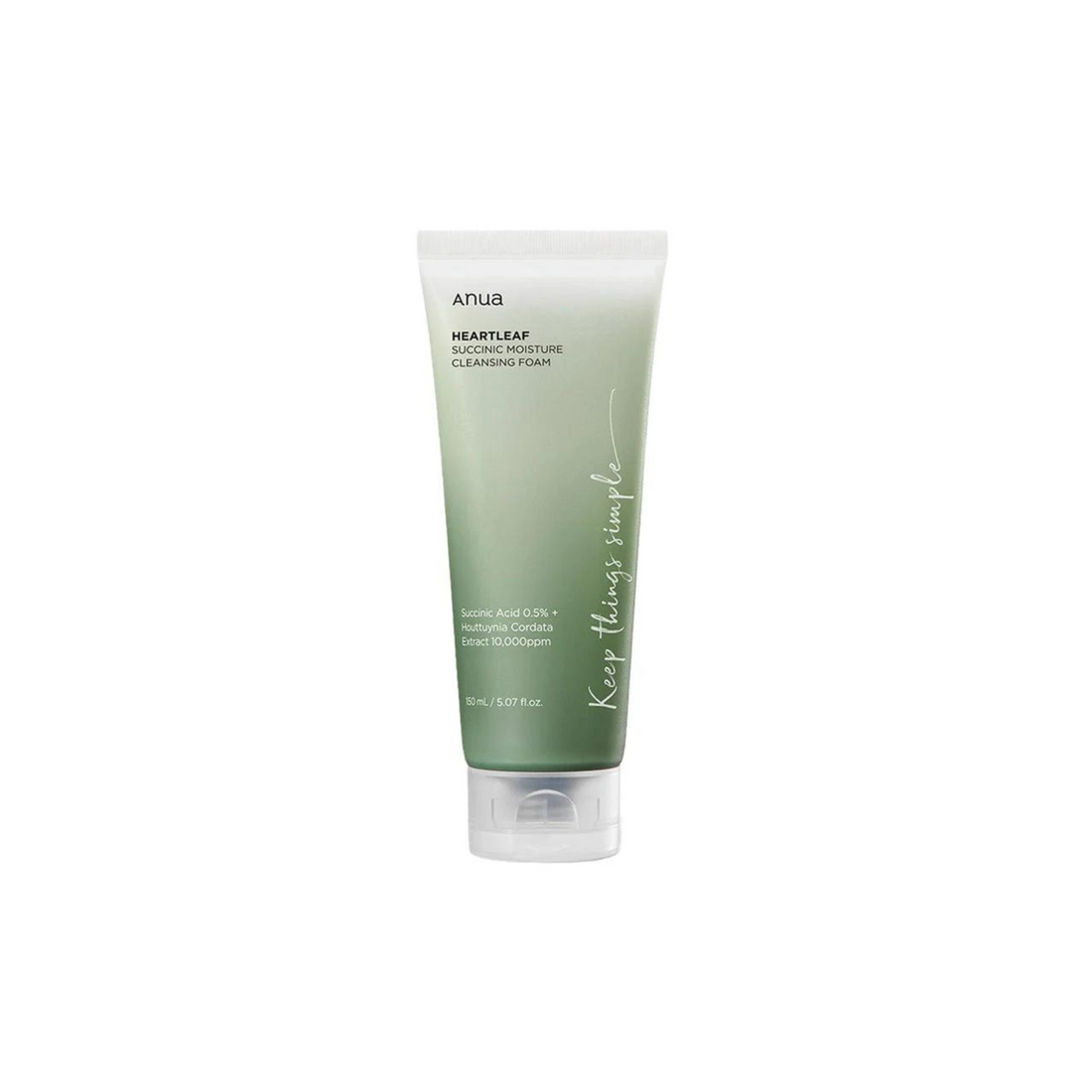 Anua Heartleaf Succinic Moisture Cleansing Foam 150ml - cosmadic