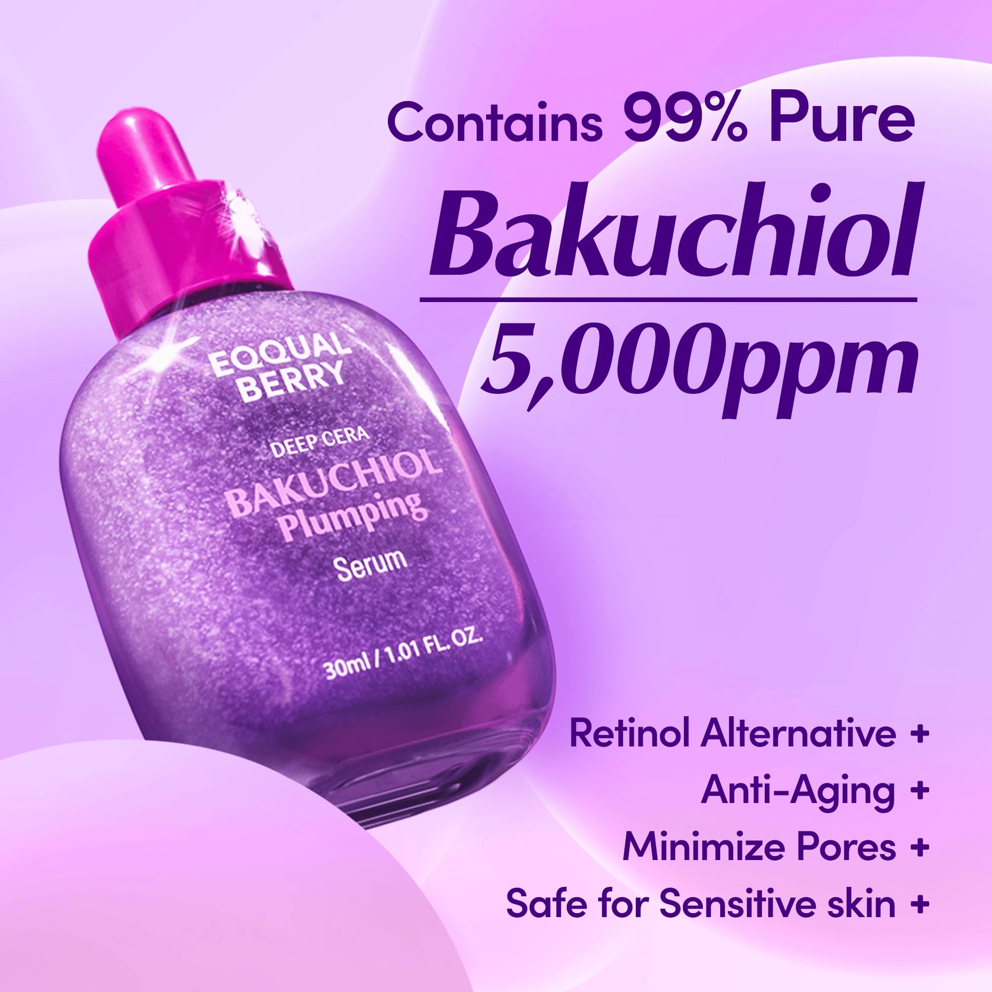 EQQUALBERRY Bakuchiol Plumping Serum 30 ml