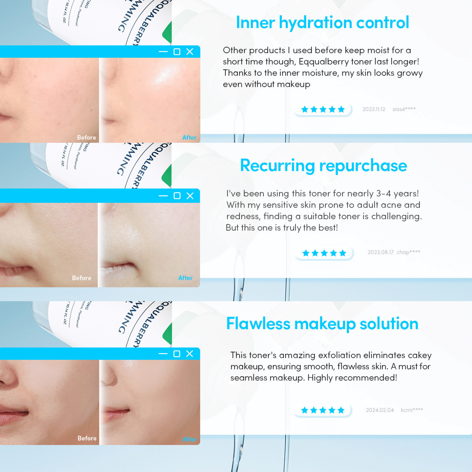 EQQUALBERRY Swimming Pool Toner 300ml