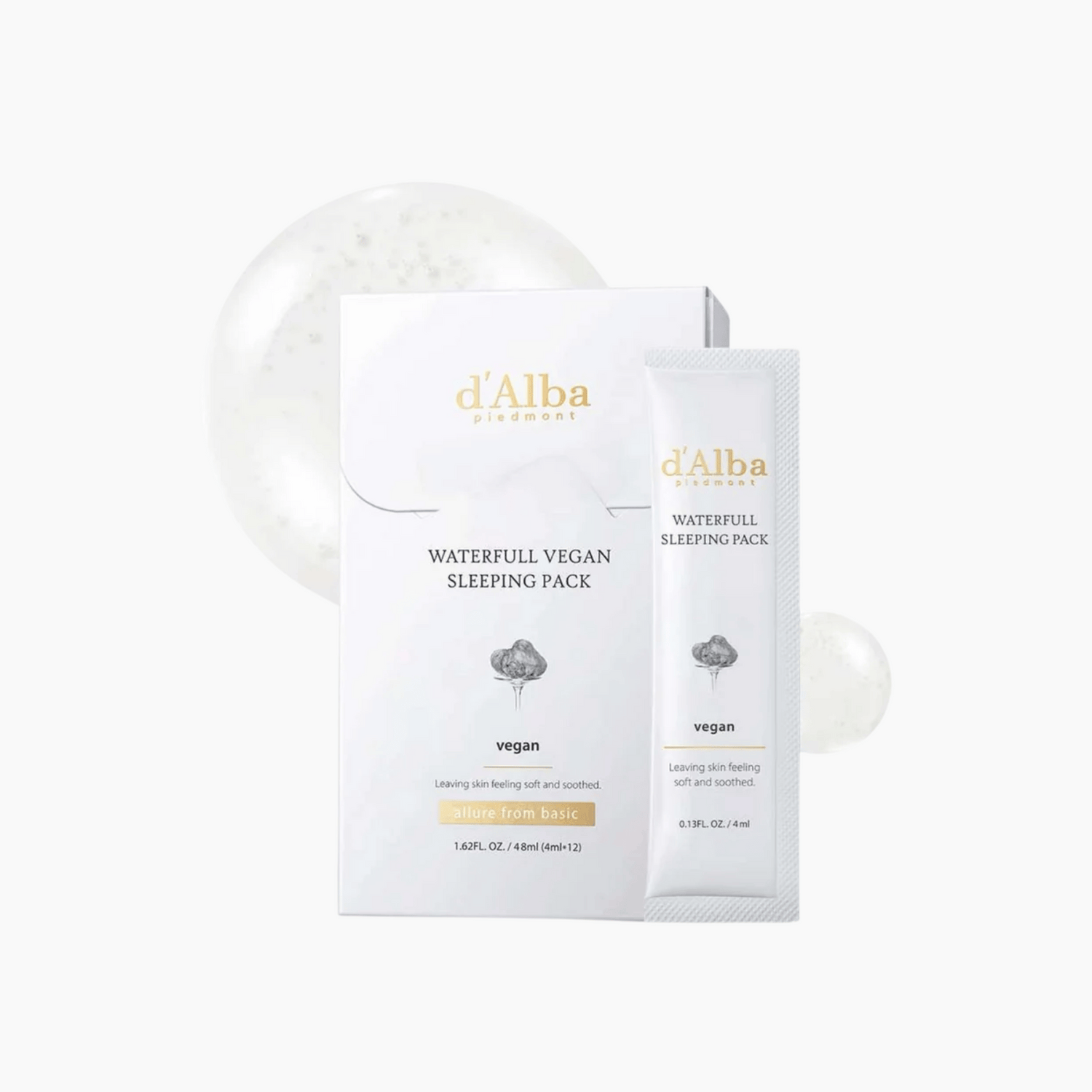 DALBA Waterfull Vegan Sleeping Pack 48ml (12*4ml) - cosmadic