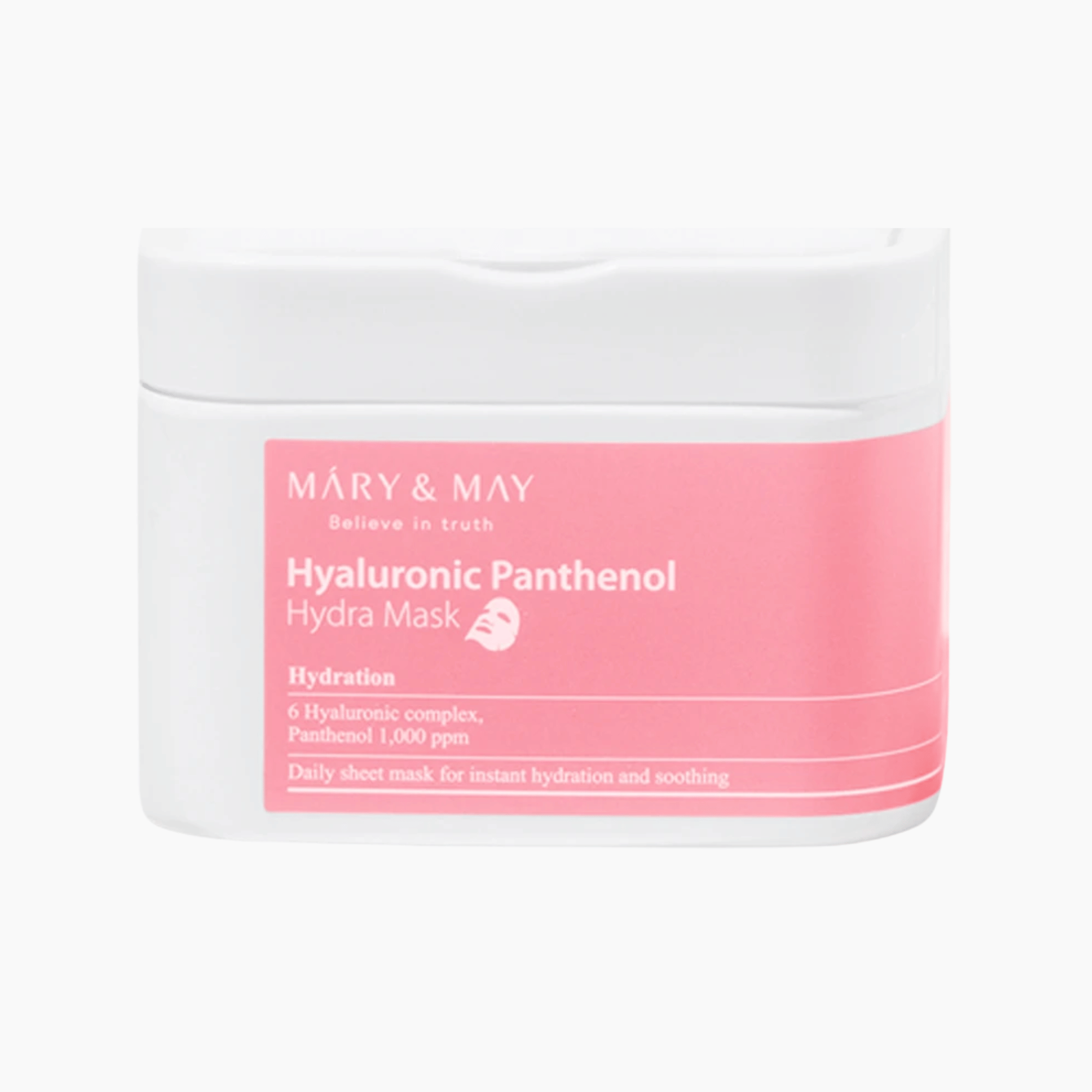 MARY &amp; MAY Hyaluronic Panthenol Hydra Mask 30Stk - cosmadic