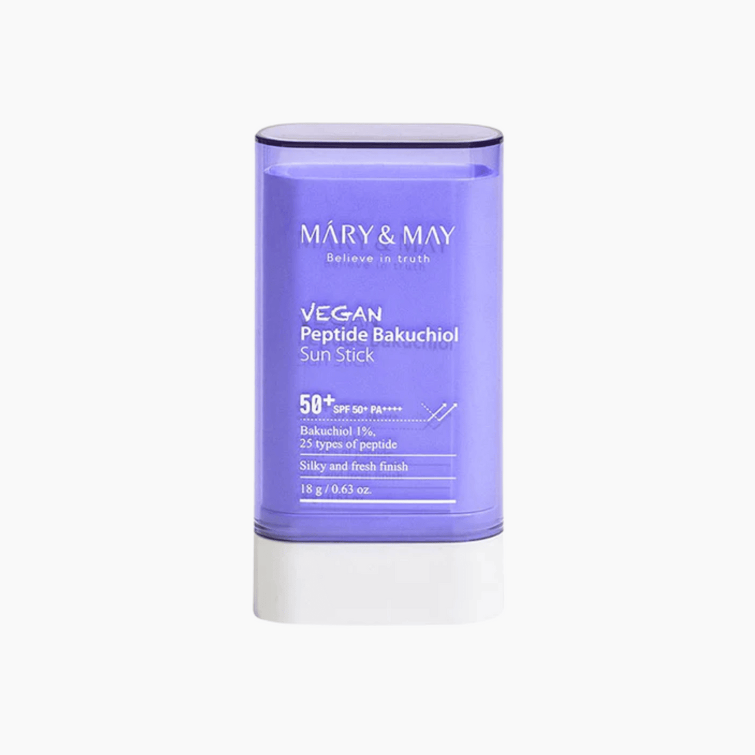 MARY &amp; MAY Vegan Peptide Bakuchiol Sun Stick SPF50+ 18g - cosmadic