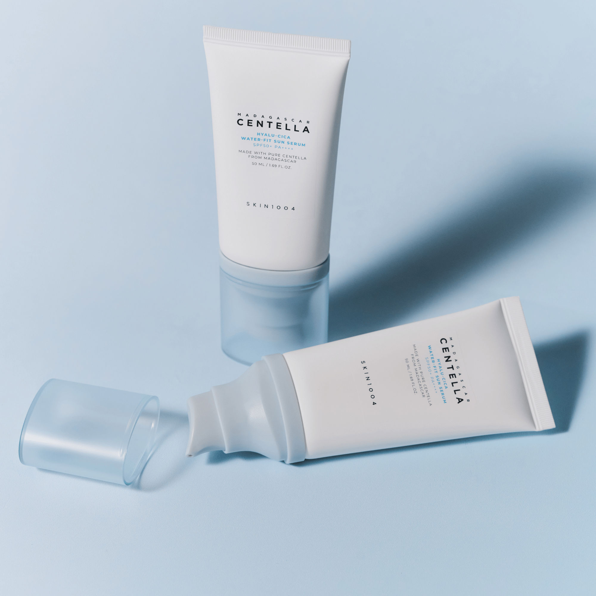 Skin1004 Set Madagascar Centella Hyalu Cica Water Fit Sun Serum 2x 50ml