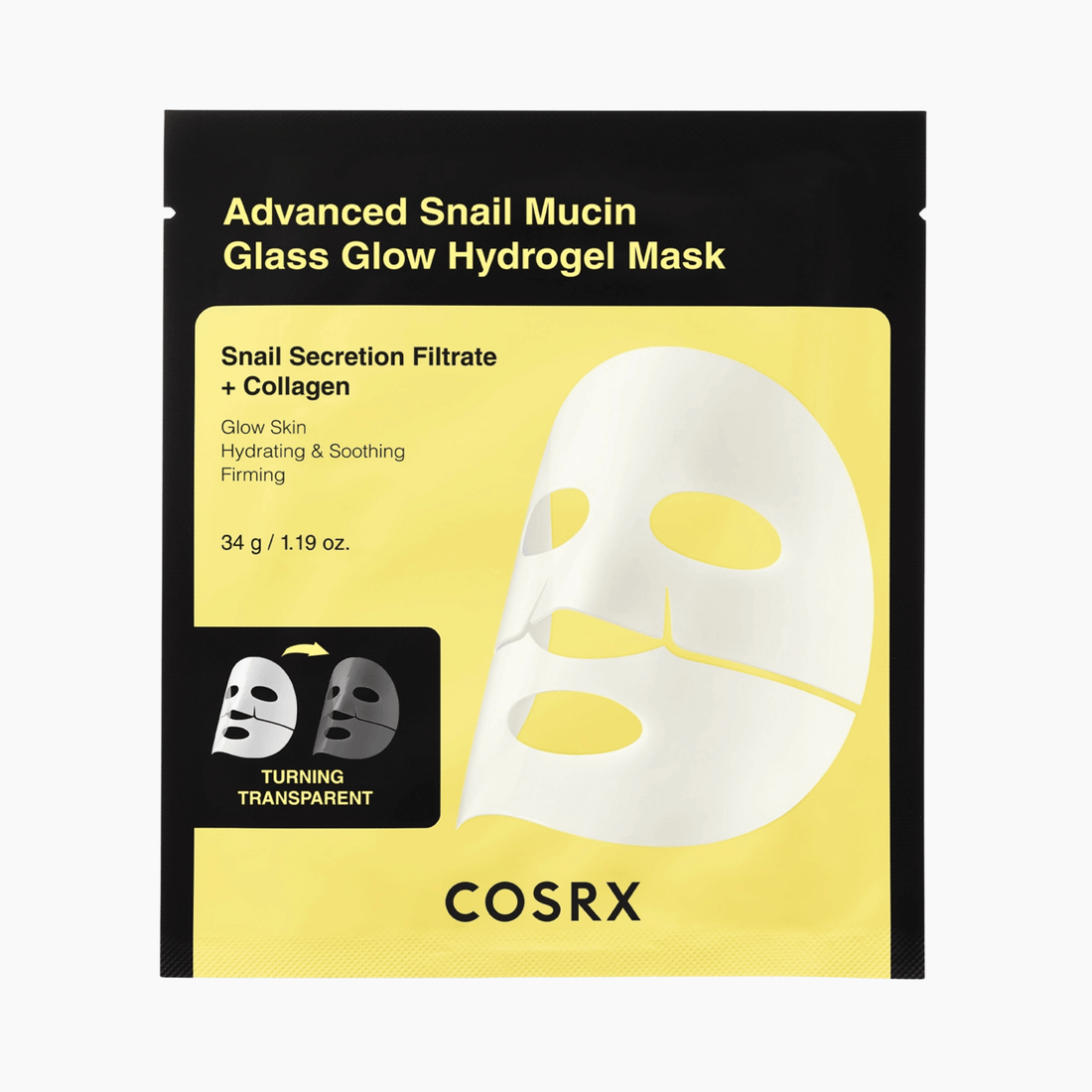 COSRX Advanced Snail Mucin Glas Glow Hydrogel Maske 3 Stück