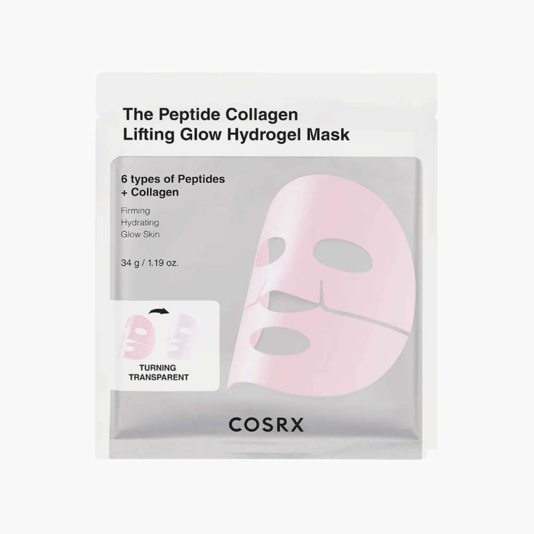 COSRX The Peptide Collagen Lifting Glow Hydrogel Mask 3 Stück