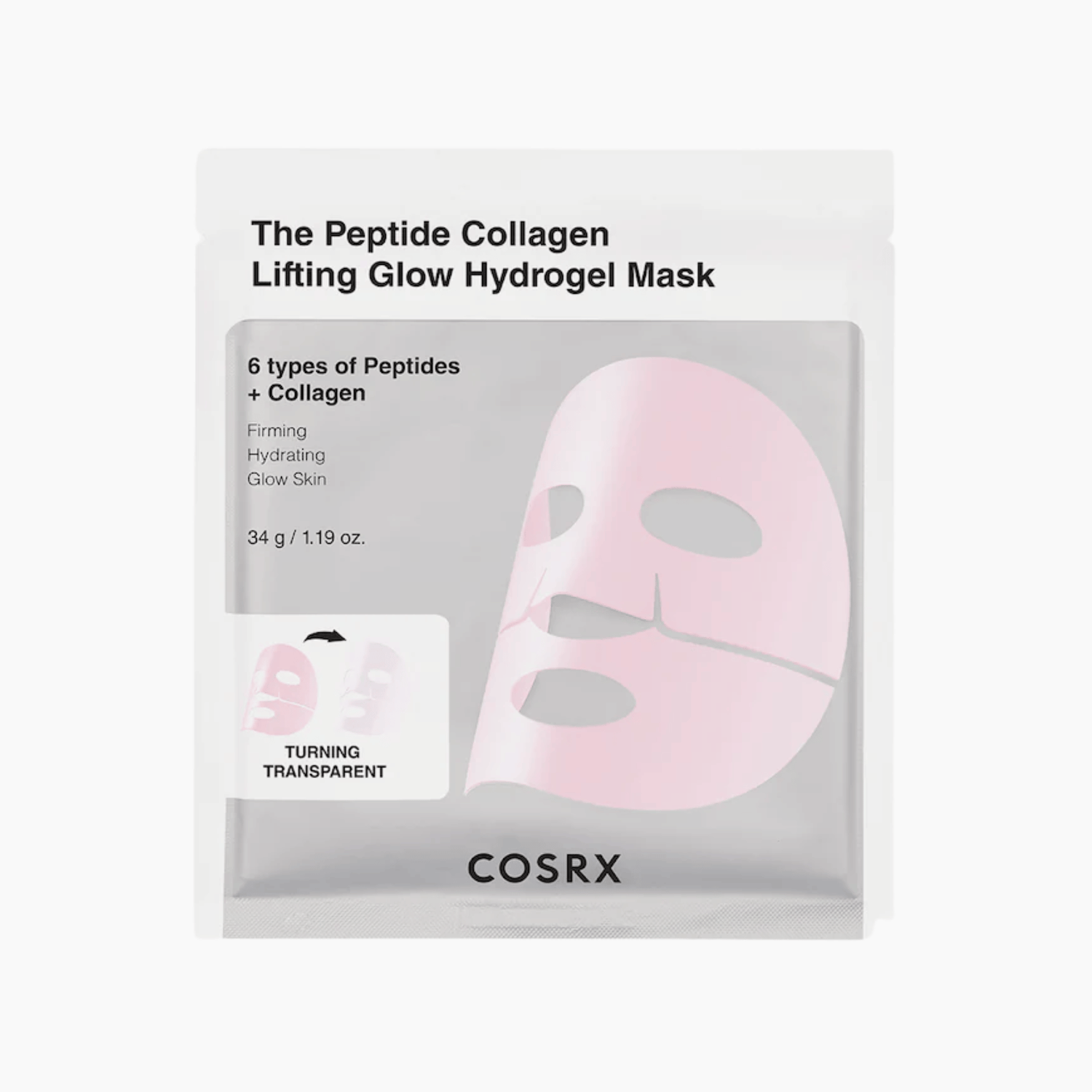 COSRX The Peptide Collagen Lifting Glow Hydrogel Mask 3 Stück