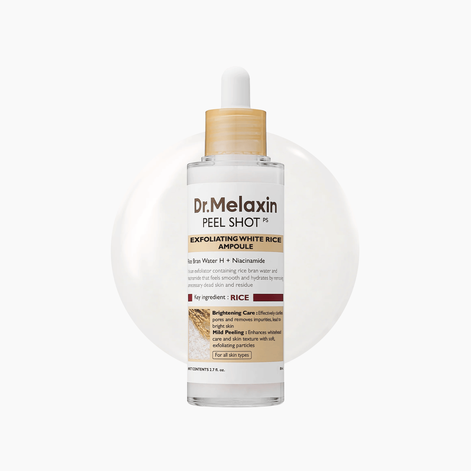 Dr.Melaxin Peel Shot Exfoliating White Rice Ampoule 80ml