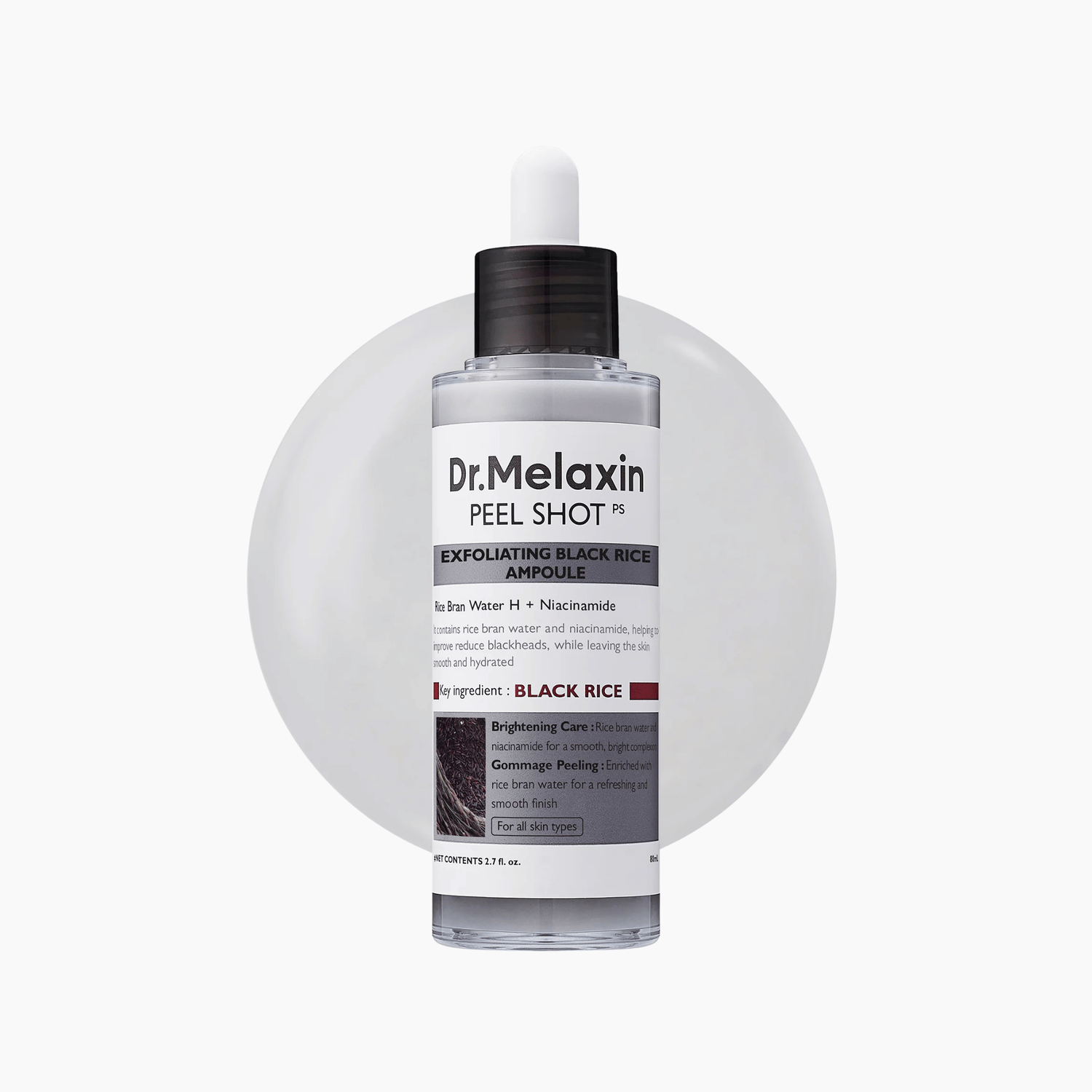 Dr.Melaxin Peel Shot Exfoliating Black Rice Ampoule 80ml