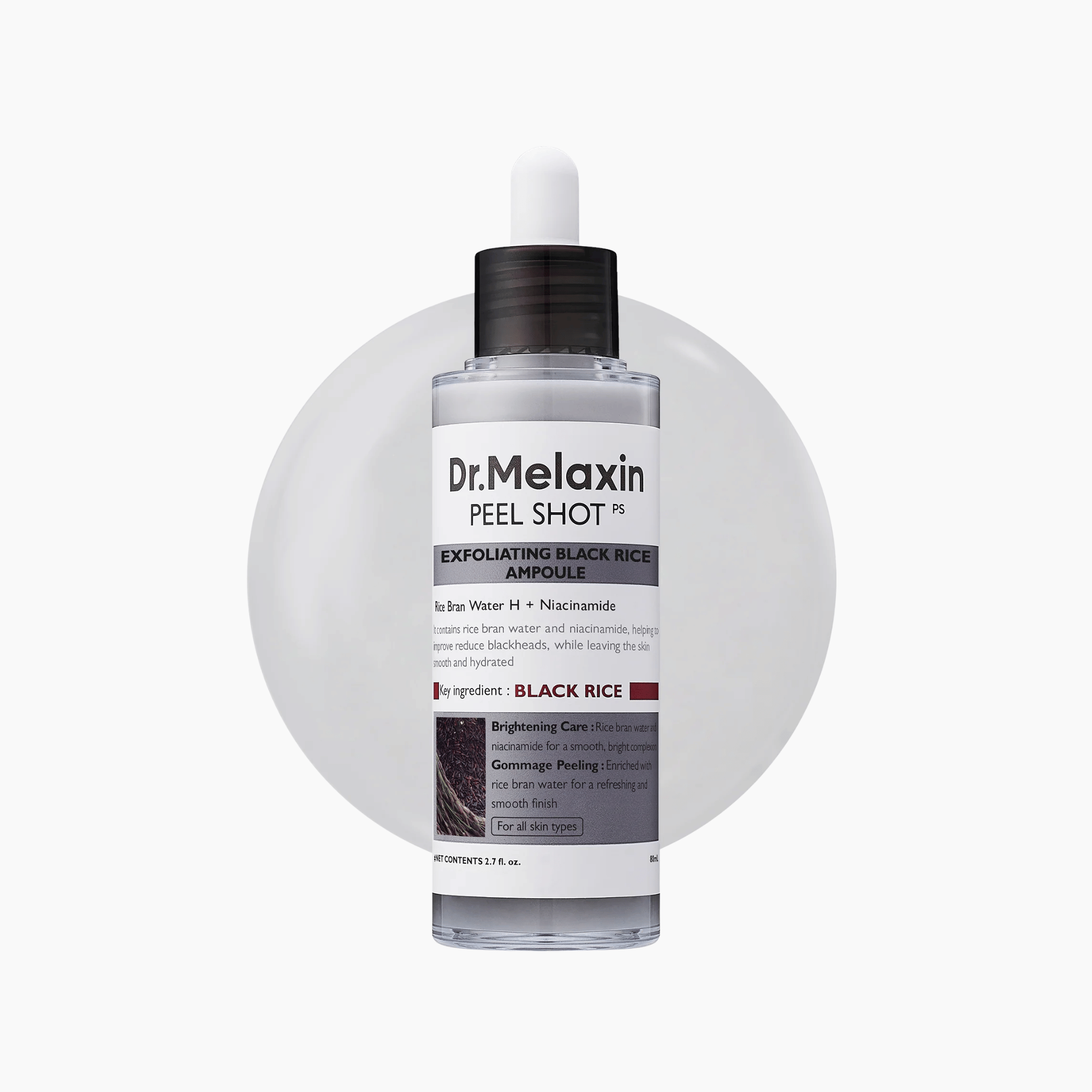 Dr.Melaxin Peel Shot Exfoliating Black Rice Ampoule 80ml