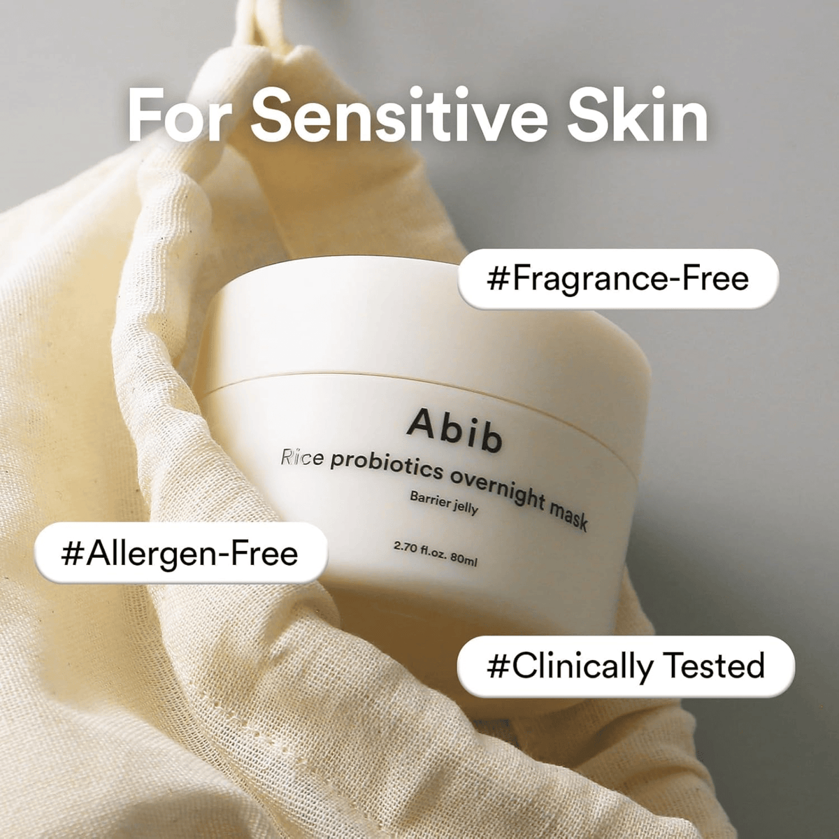 Abib Rice Probiotics Overnight Mask Barrier Jelly 80ml